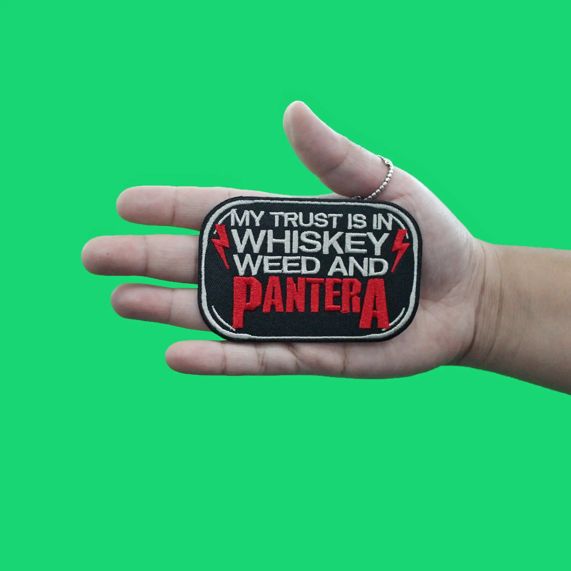 Pantera Whiskey And Weed Patch Heavy Metal Embroidered Iron On - Image 2
