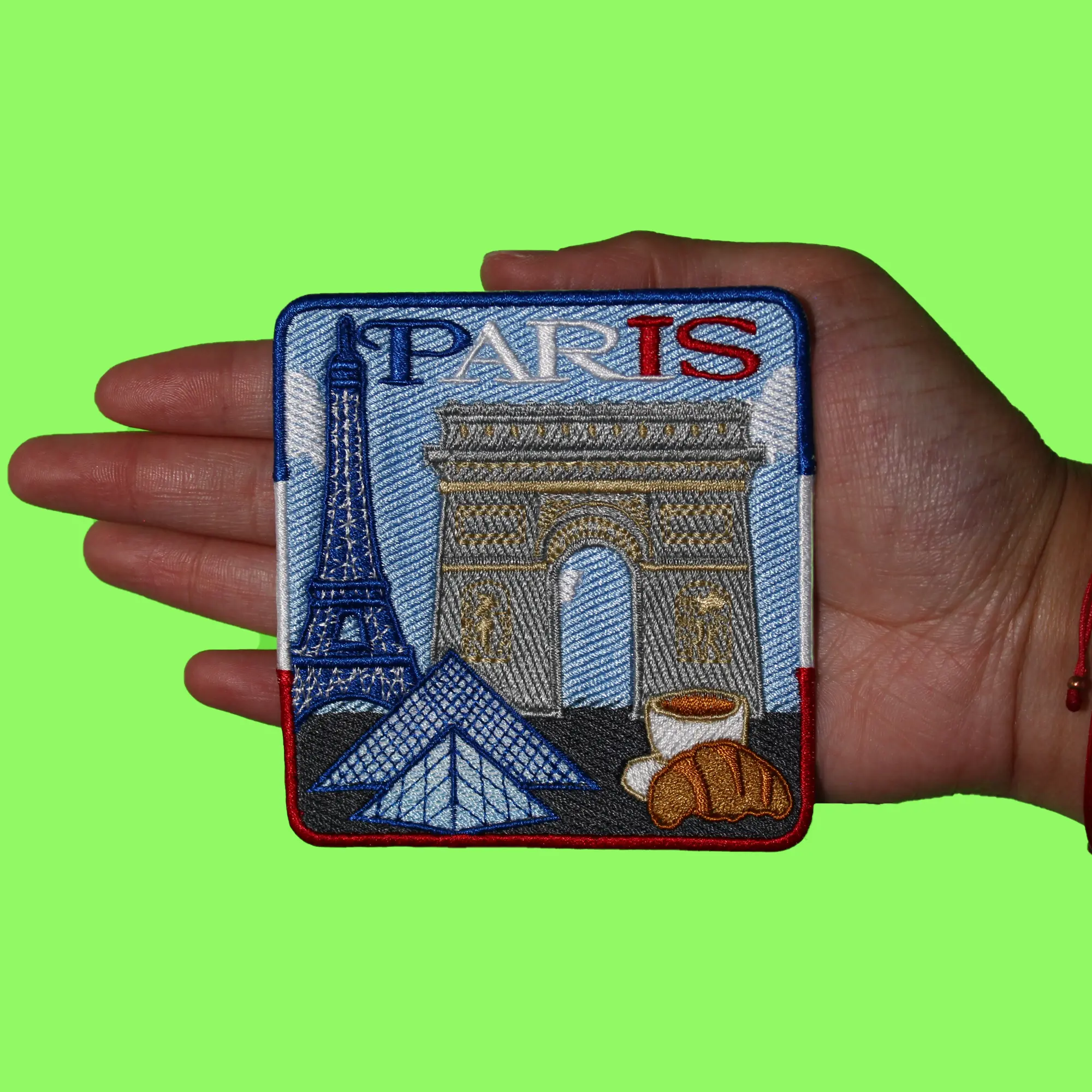 Paris France Travel Patch Tourist Souvenir Monuments Embroidered Iron On - Image 2