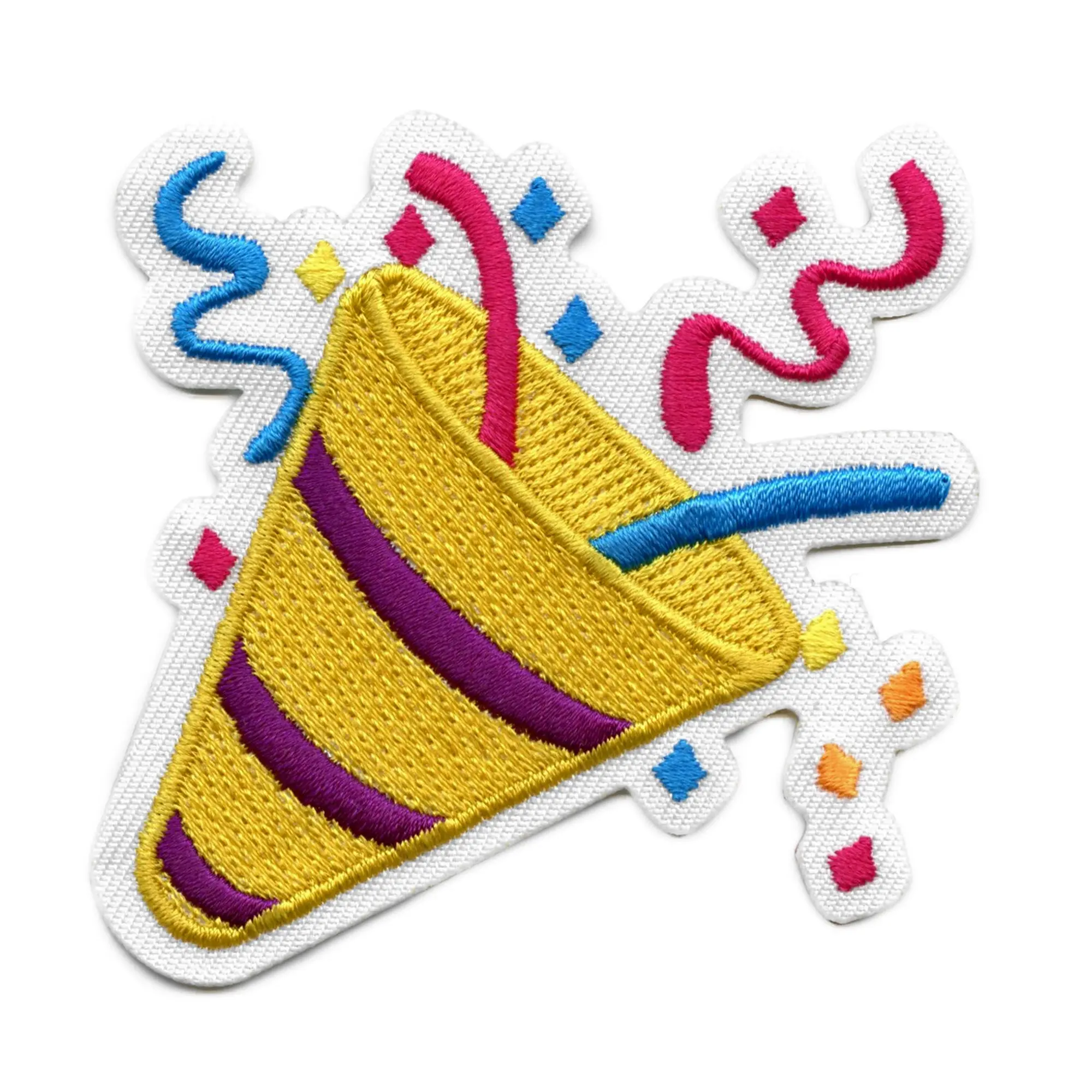 Party Popper Patch Congratulations Celebration Embroidered Iron On