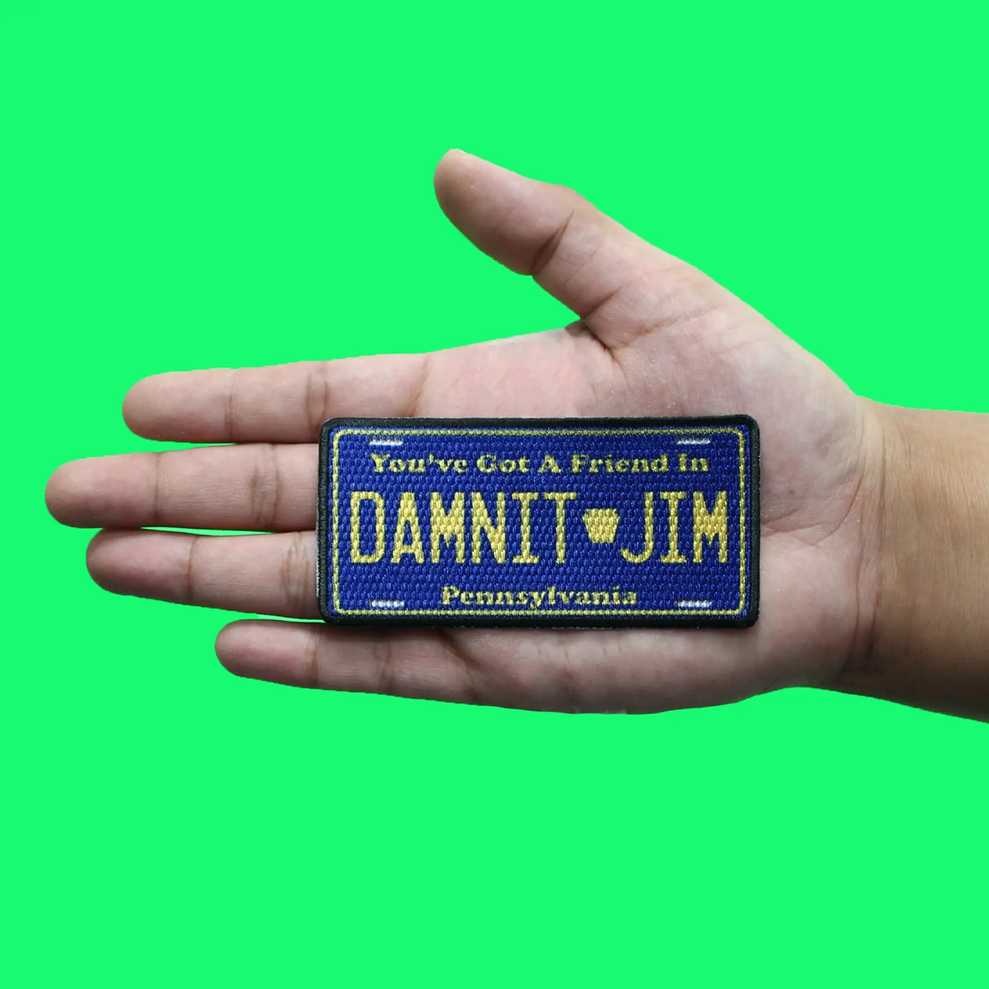 Pennsylvania State License Plate Patch Damnit Jim Travel Sublimated Iron On - Image 2