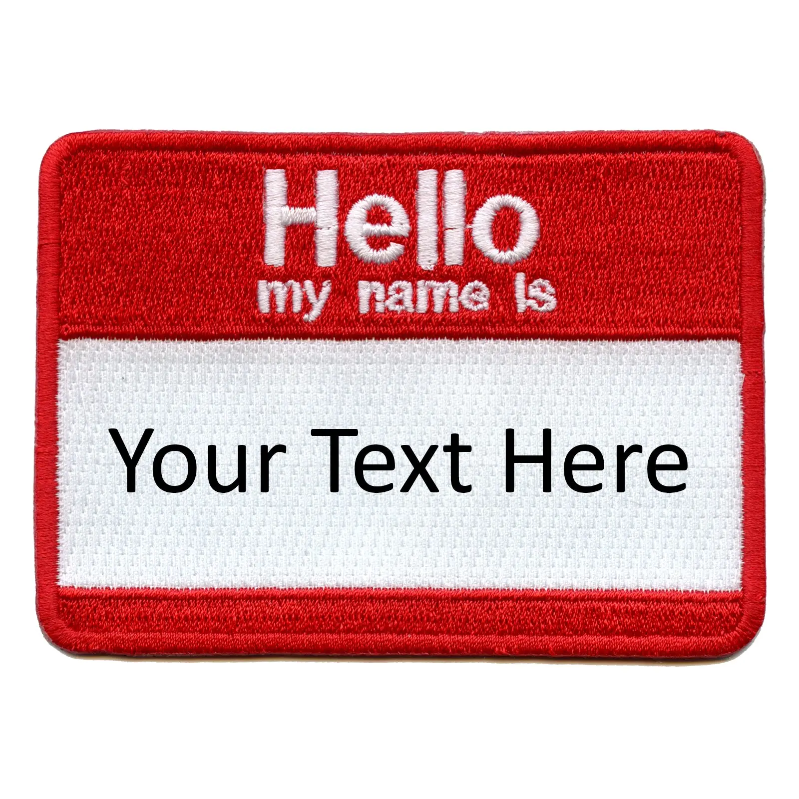Personalized Hello My Name Is Patch Custom Name Tag Embroidered Iron On