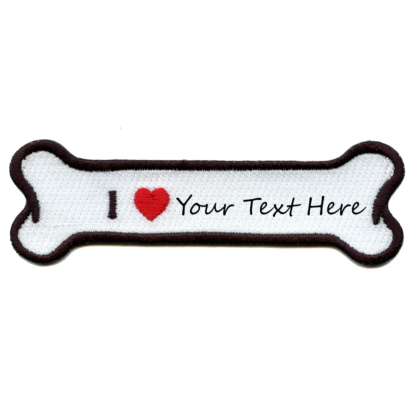 Personalized Customizable Pet Bone Embroidered Iron On Patch - Image 2