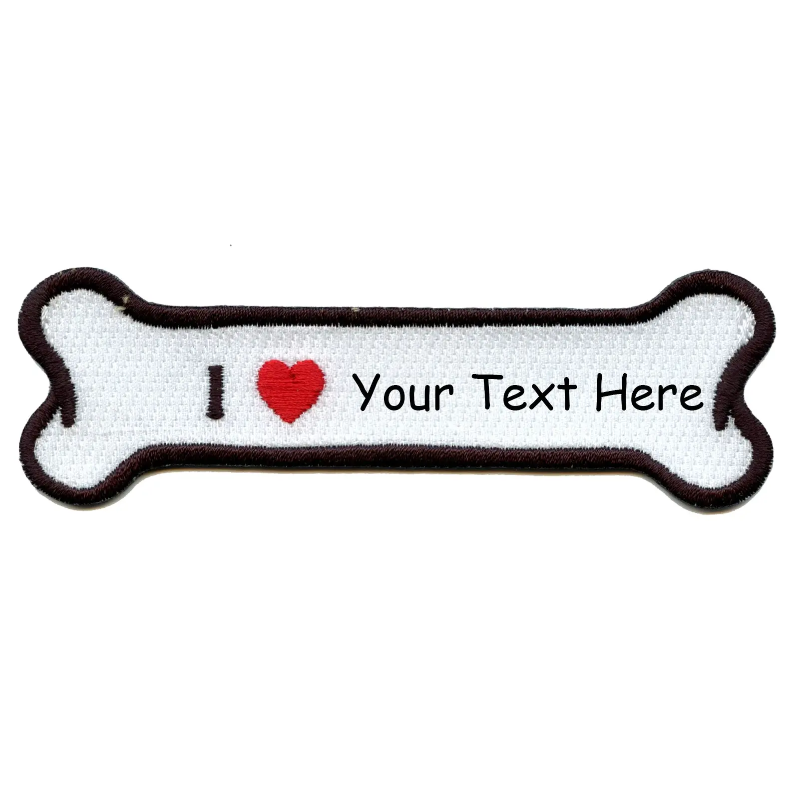 Personalized Customizable Pet Bone Embroidered Iron On Patch - Image 3