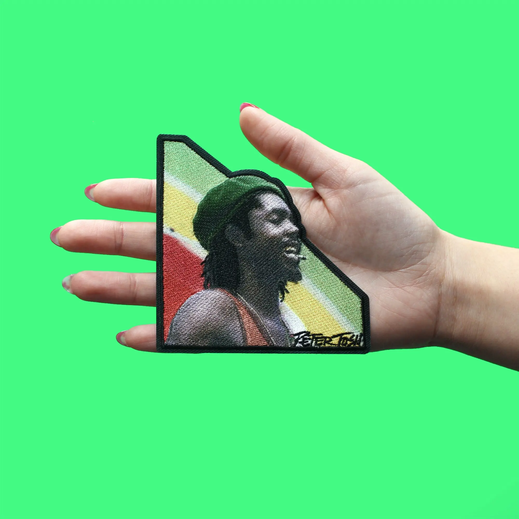 Peter Tosh Portrait Patch Jamaican Reggae Artist Sublimated Embroidered Iron On - Image 2