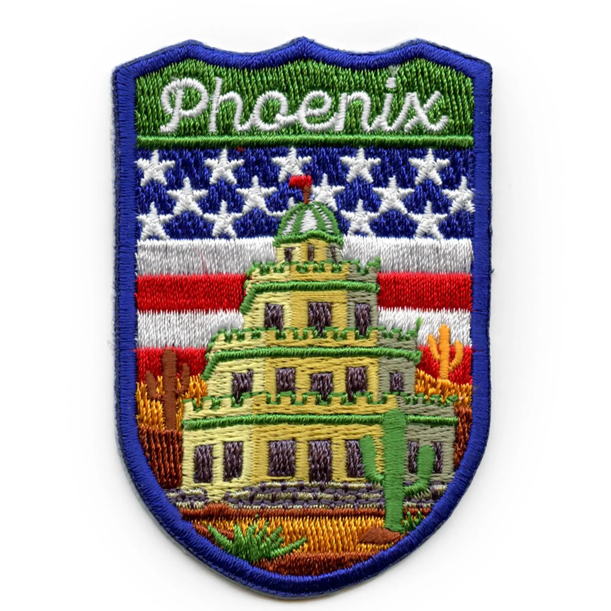 Phoenix Arizona Shield Patch Travel U.S Country Embroidered Iron On Patch