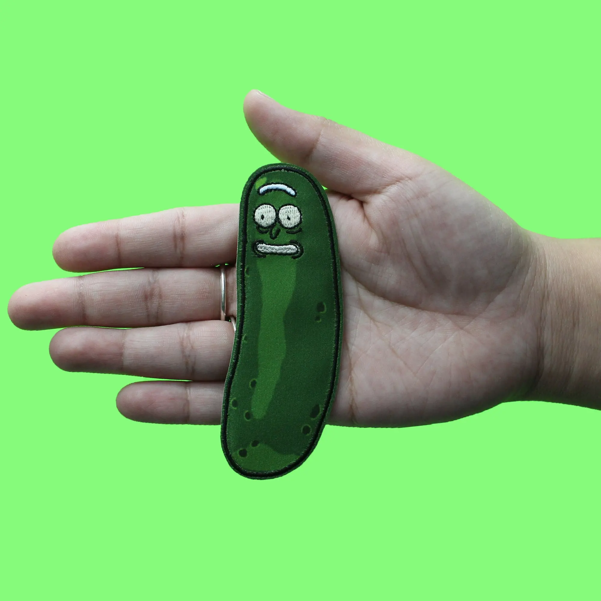 Pickle Rick And Morty Patch TV Animated Show Sublimated Iron On - Image 2