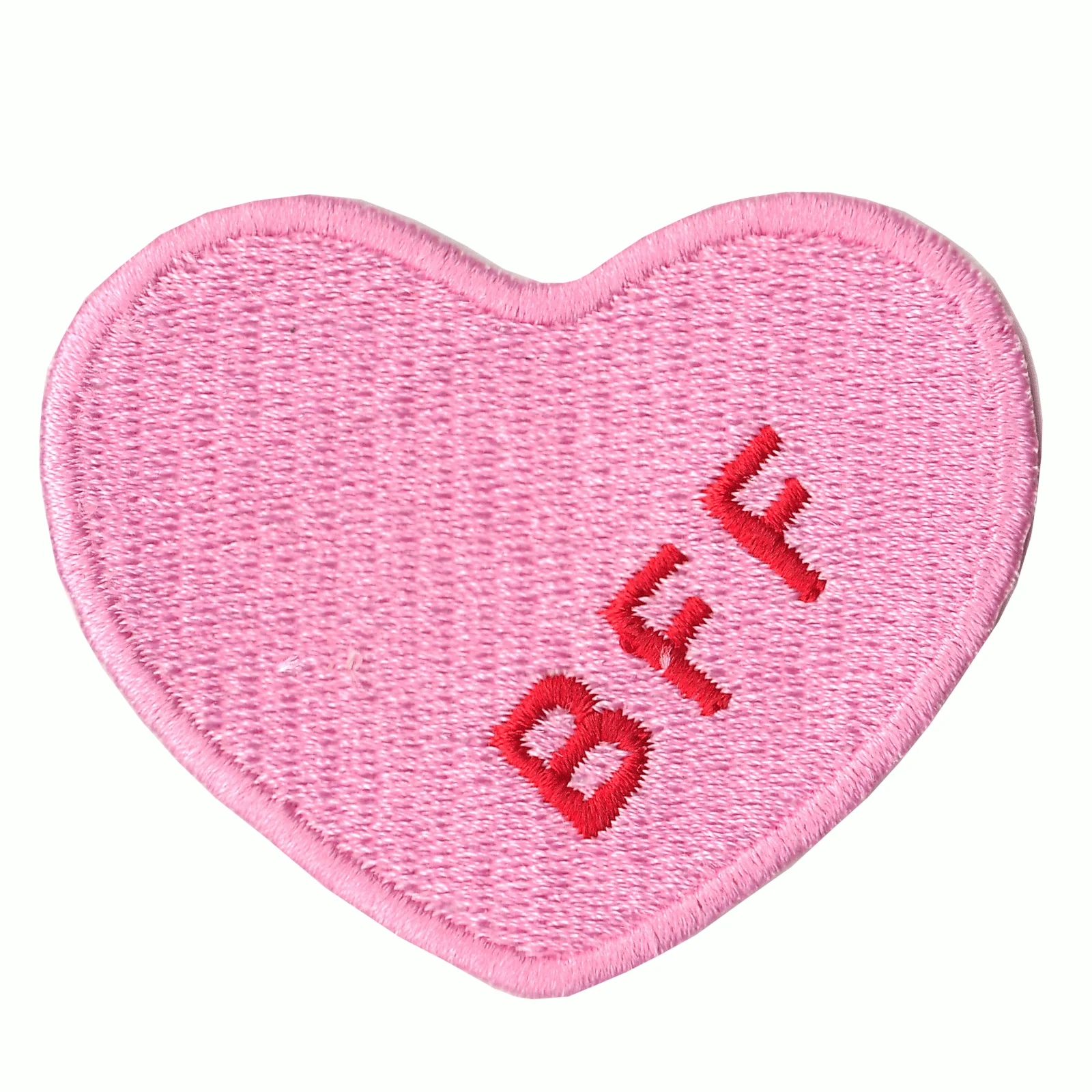 Pink Heart Best Friends Forever "BFF" Embroidered Iron on Patch