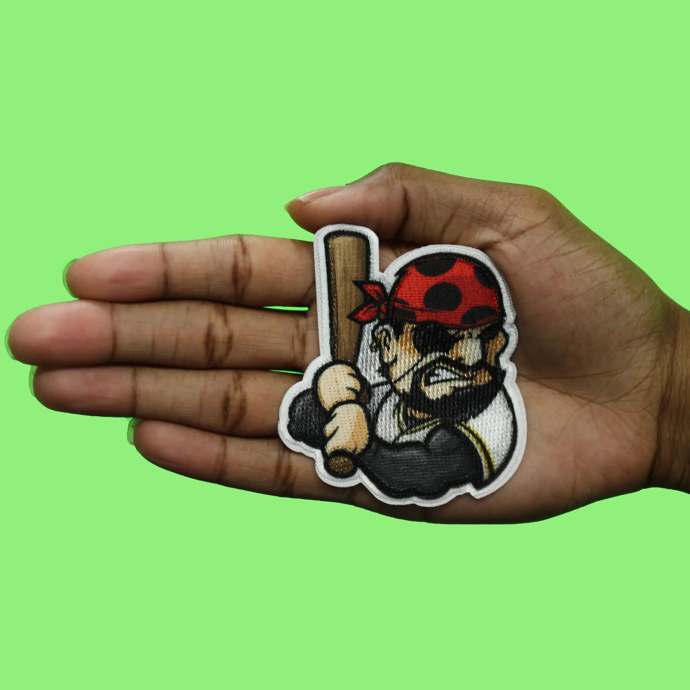 Pittsburgh Mascot PhotoPatch Baseball Red Bandana Parody Embroidery Iron On - Image 2