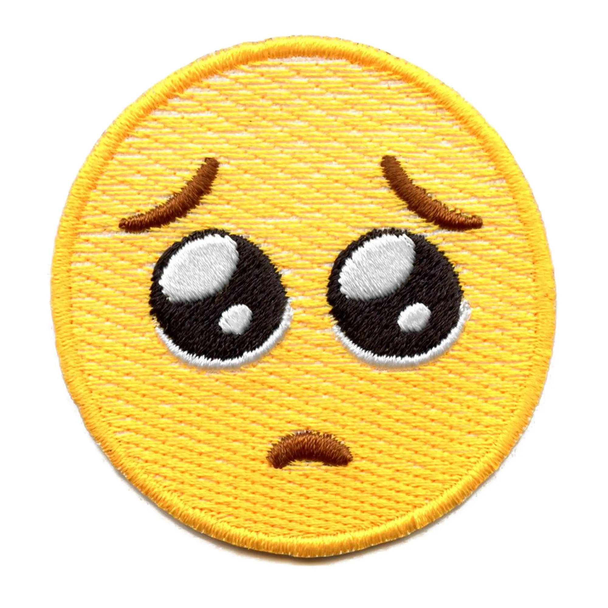 Pleading Face Patch Begging Hope Embroidered Iron On
