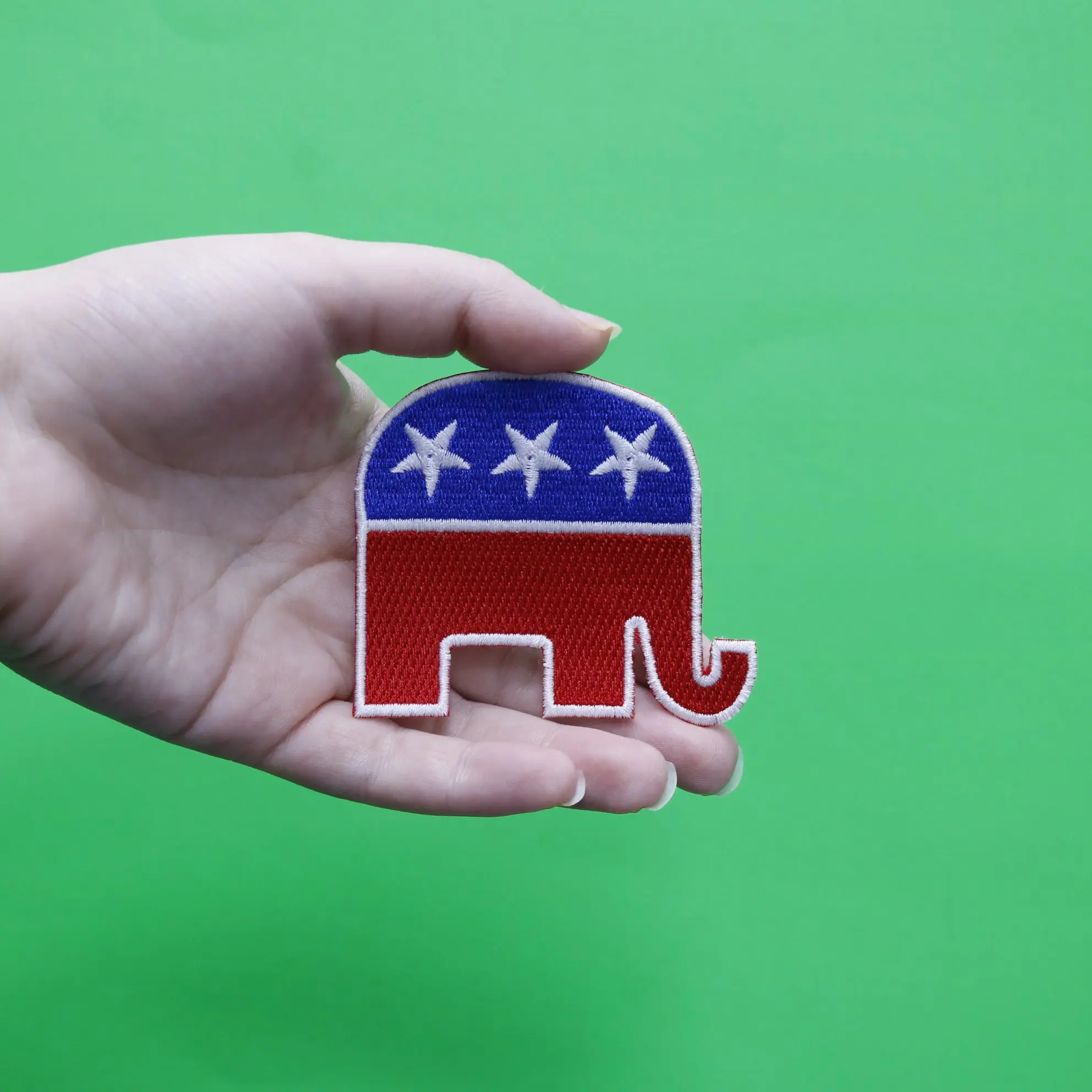 Political Republican Elephant Embroidered Iron On Patch - Image 3