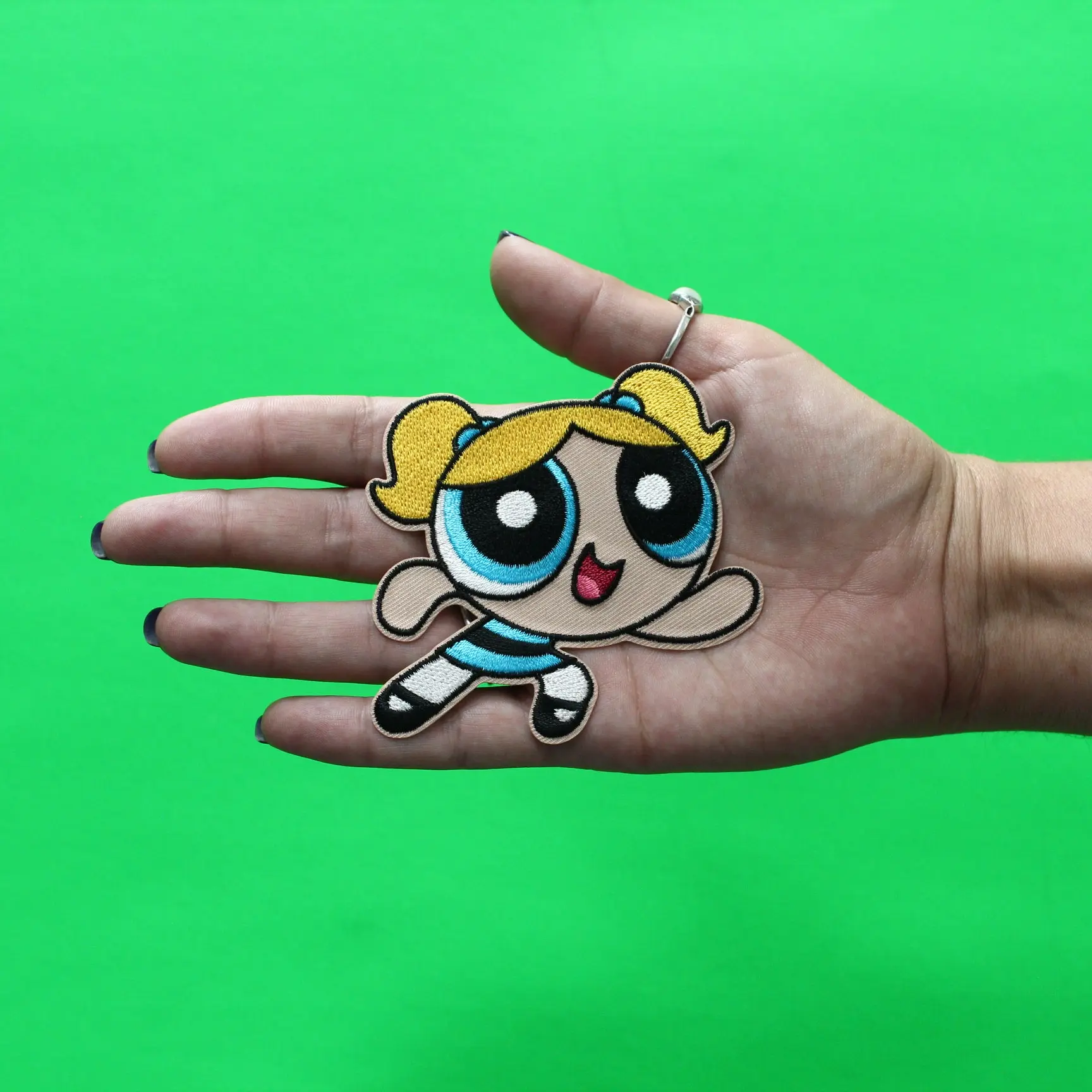 Powerpuff Girls Bubbles Patch Cartoon Network Animation Embroidered Iron On - Image 2