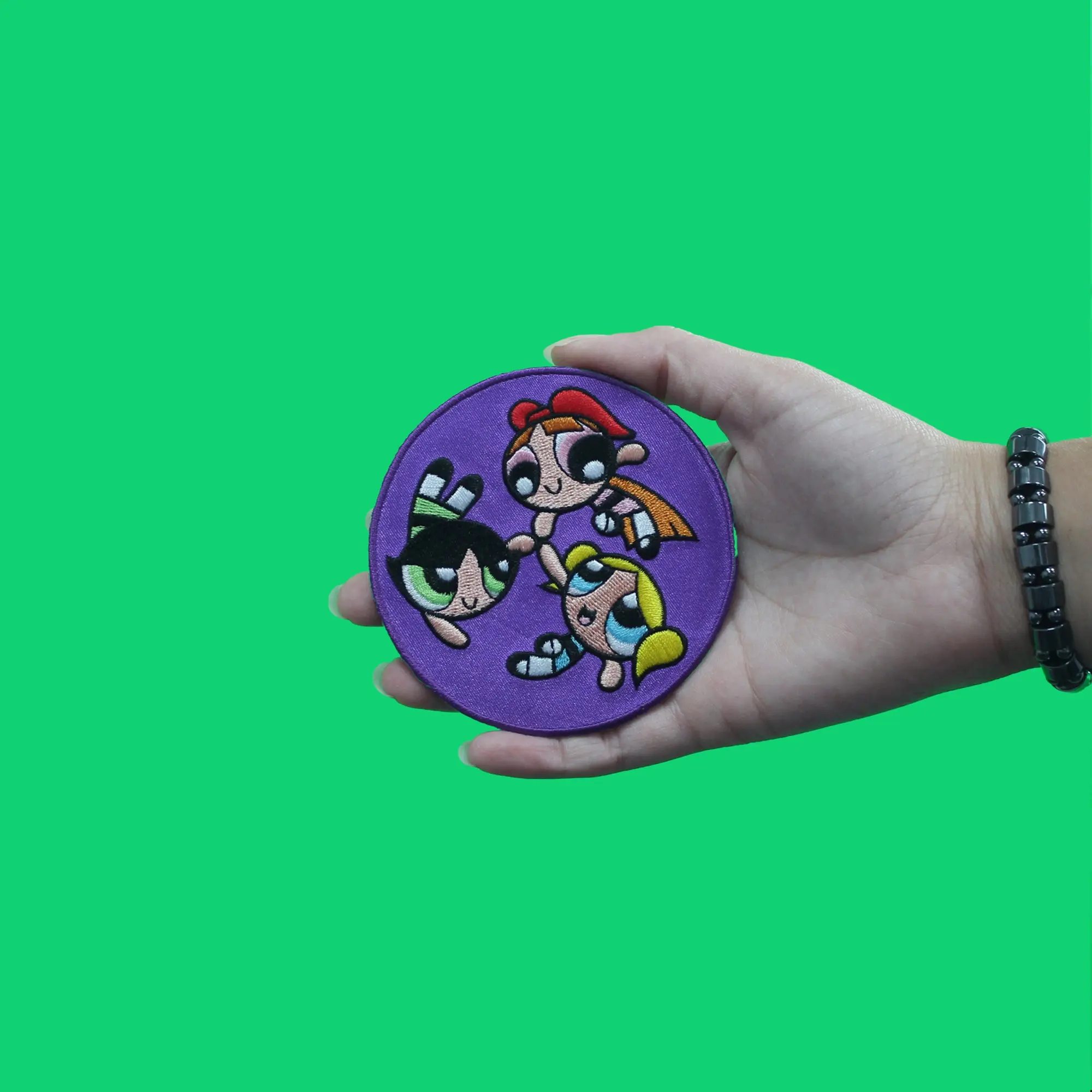 Powerpuff Girls Flying High Five Patch Cartoon Network Animation Embroidered Iron On - Image 3