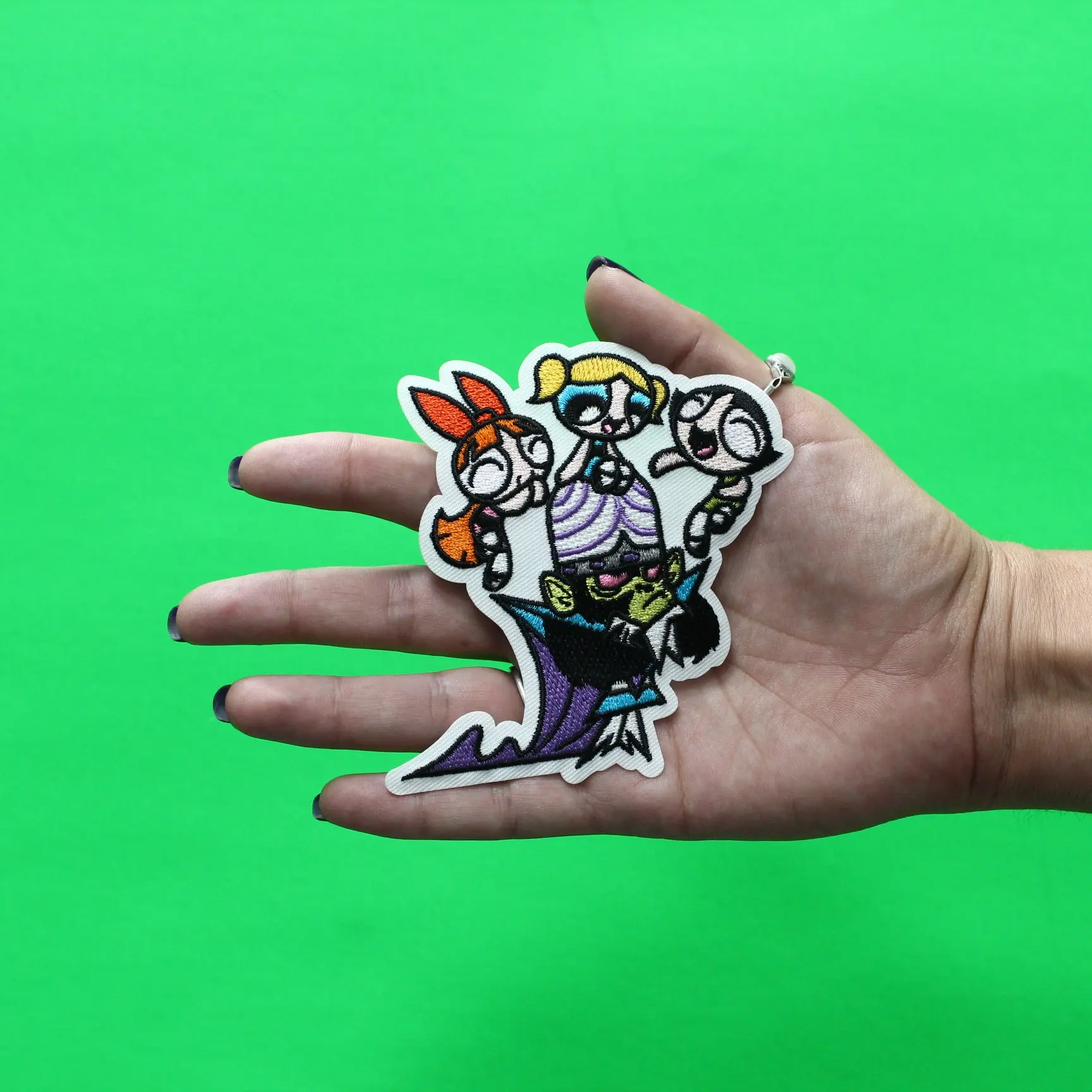 Powerpuff Girls Teasing Mojo Jojo Patch Cartoon Network Animation Embroidered Iron On - Image 2