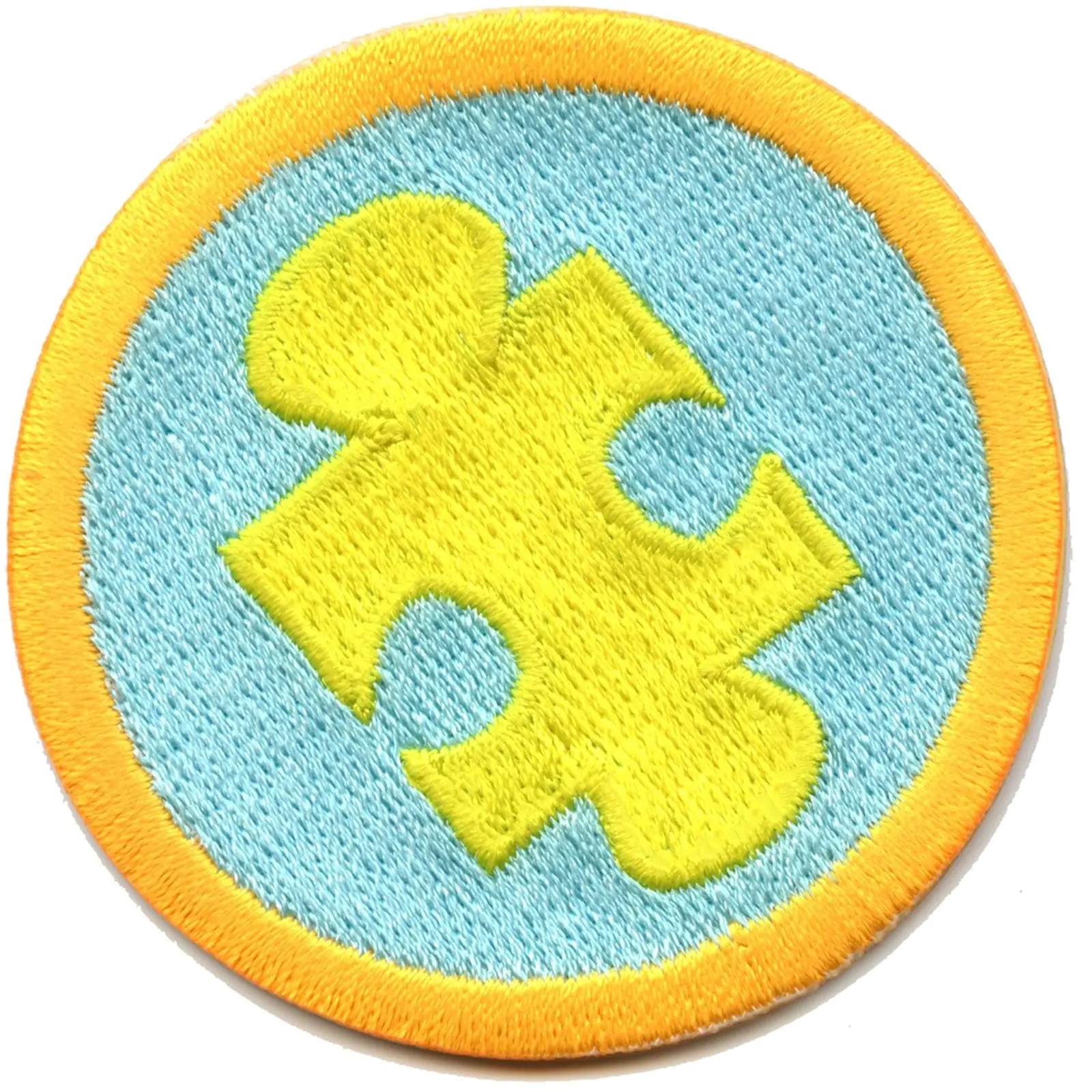 Puzzle Merit Badge Embroidered Iron-on Patch