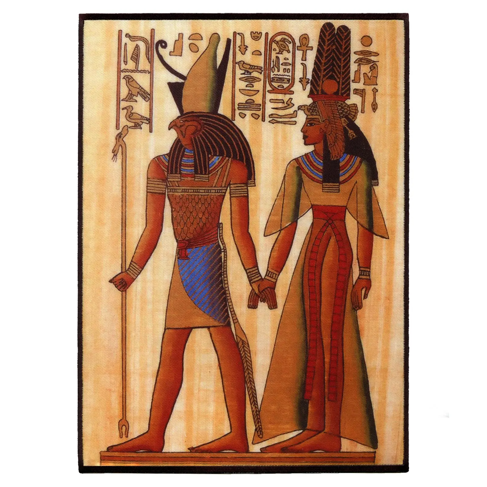 Queen Nefertiti And God Horus Embroidered Iron-on FotoPatch