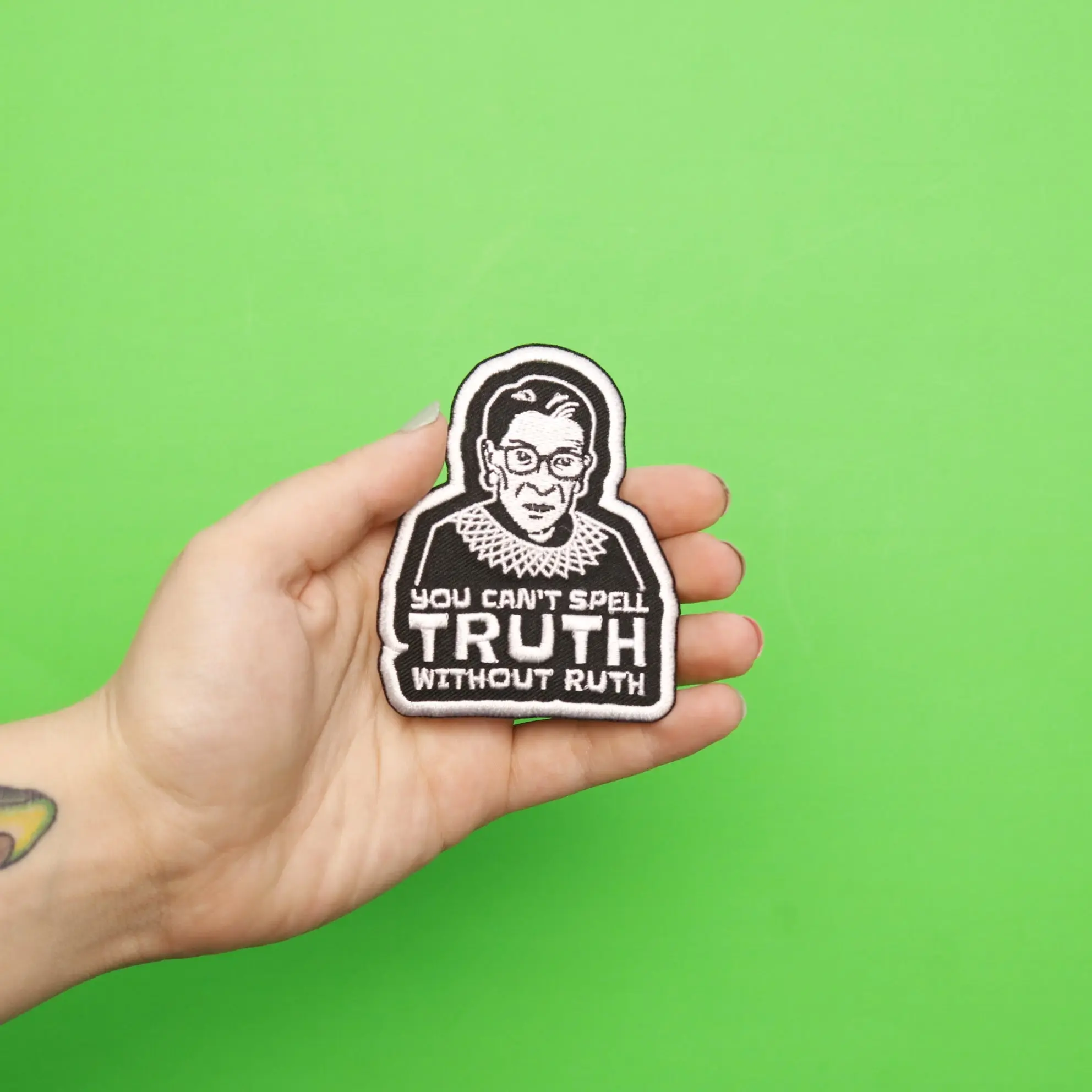 Ruth Bader Ginsburg You Can't Spell Truth Without Ruth Embroidered Iron On Patch - Image 2