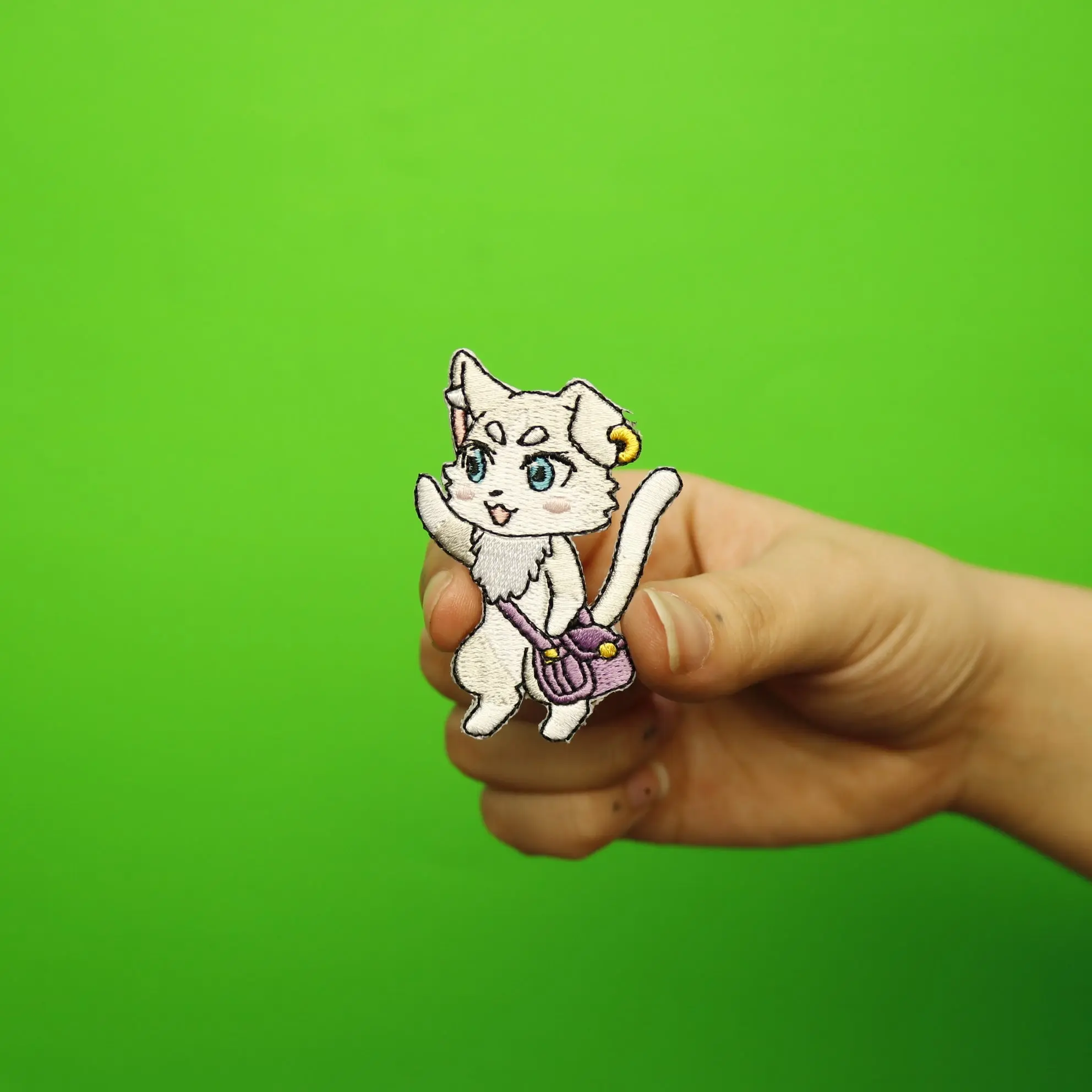 RE: Zero Cat Waiving Patch Anime Pack Icon Embroidered Iron On - Image 2