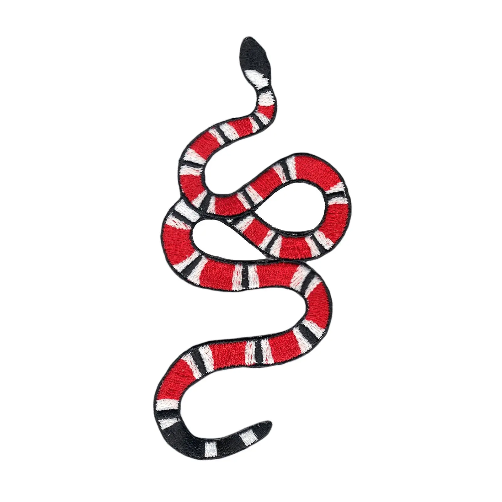 Red Coral Snake (ALT) Iron On Applique Patch - Left - Image 3
