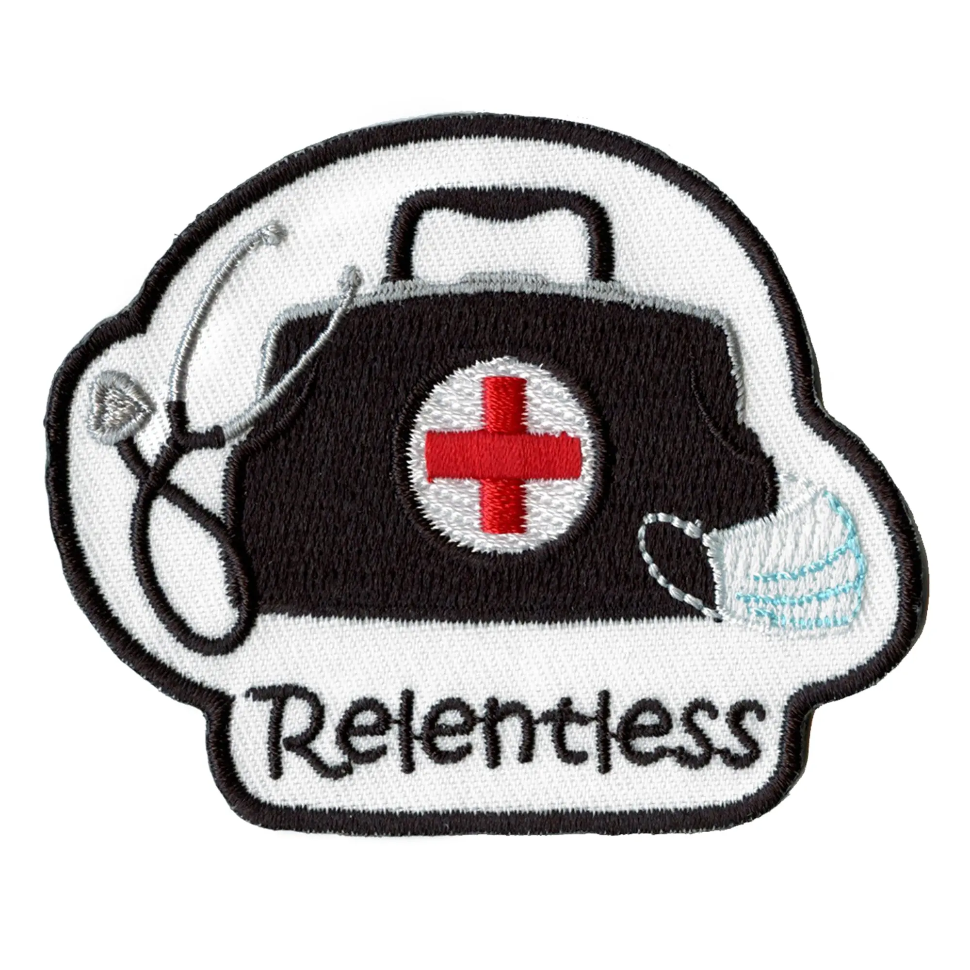 Relentless Healthcare Patch Medical Field Embroidered Iron On