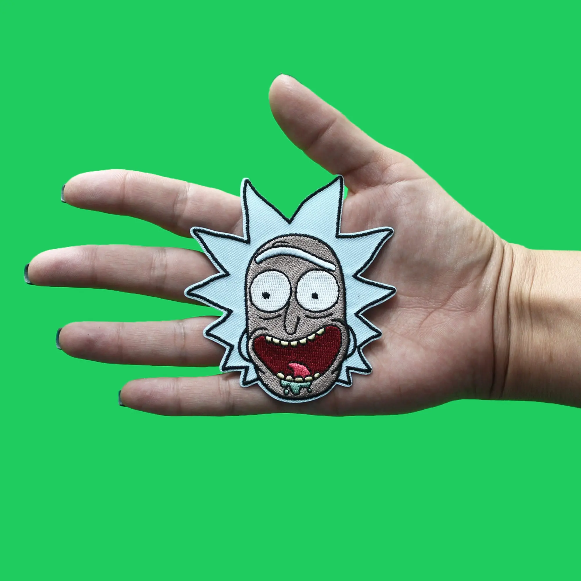 Rick and Morty Drooling Rick Patch Cartoon Network Animation Embroidered Iron On - Image 2