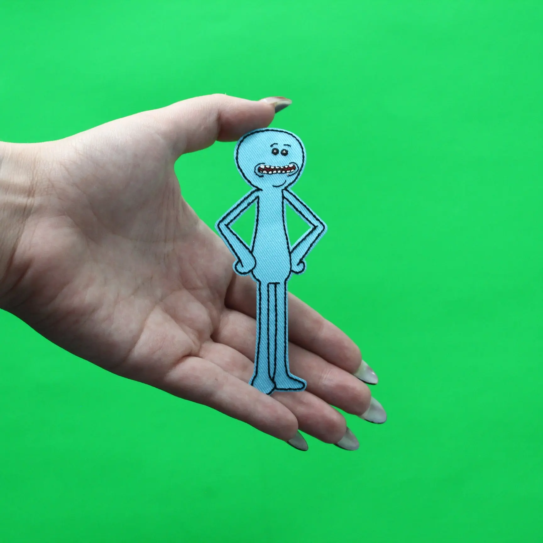 Rick And Morty Mr. Meeseeks Patch Cartoon Network Animation Embroidered Iron On - Image 2