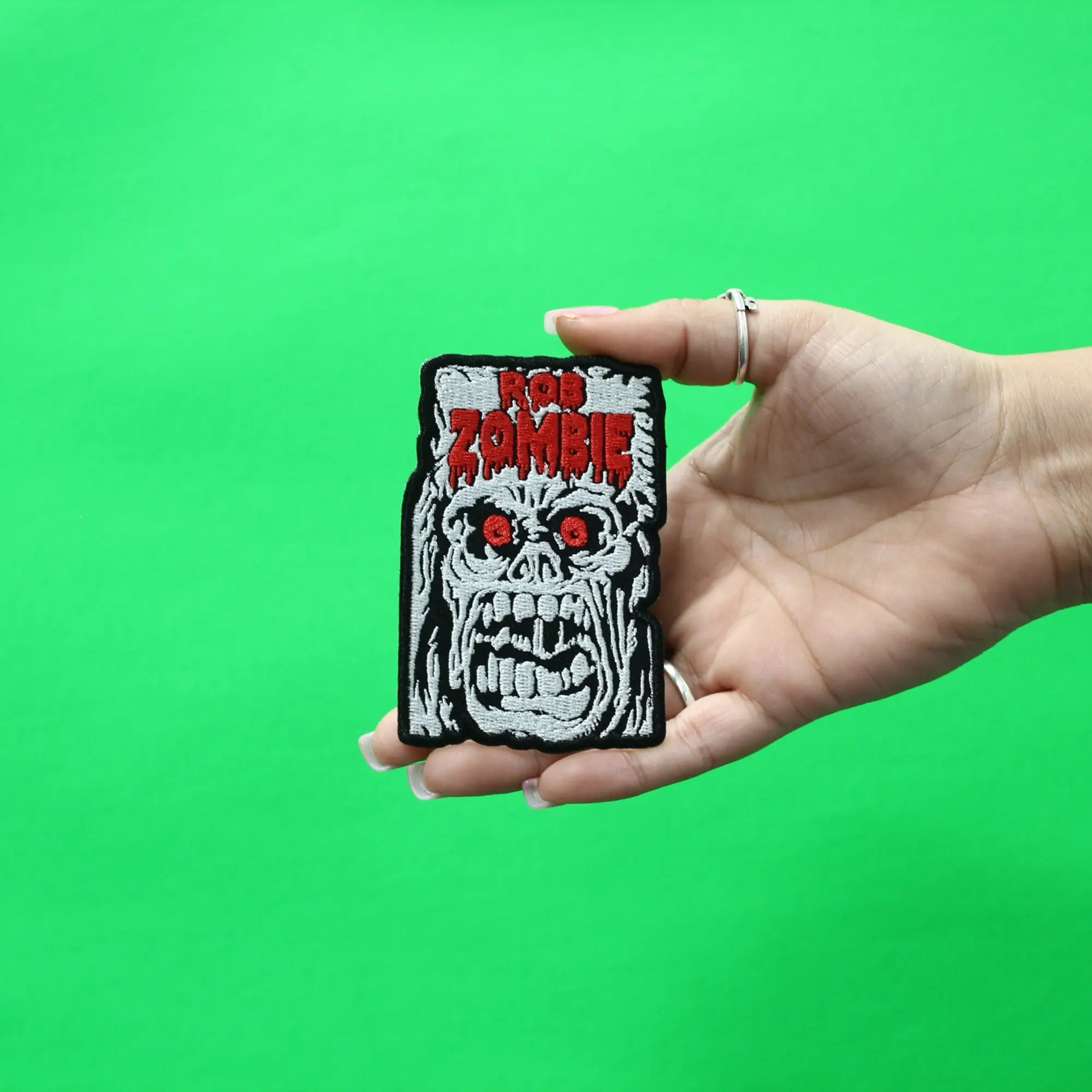 Rob Zombie Screaming Monster Patch Heavy Metal Rock Band Embroidered Iron On - Image 2