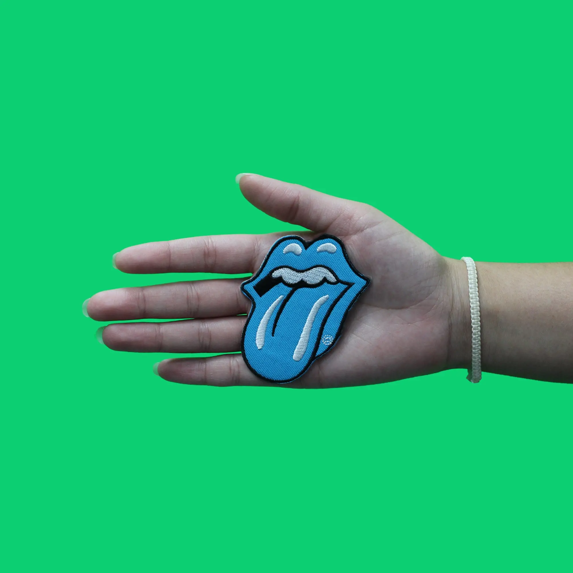 Rolling Stones Classic Patch Blue Tongue Out Embroidered Iron On - Image 2