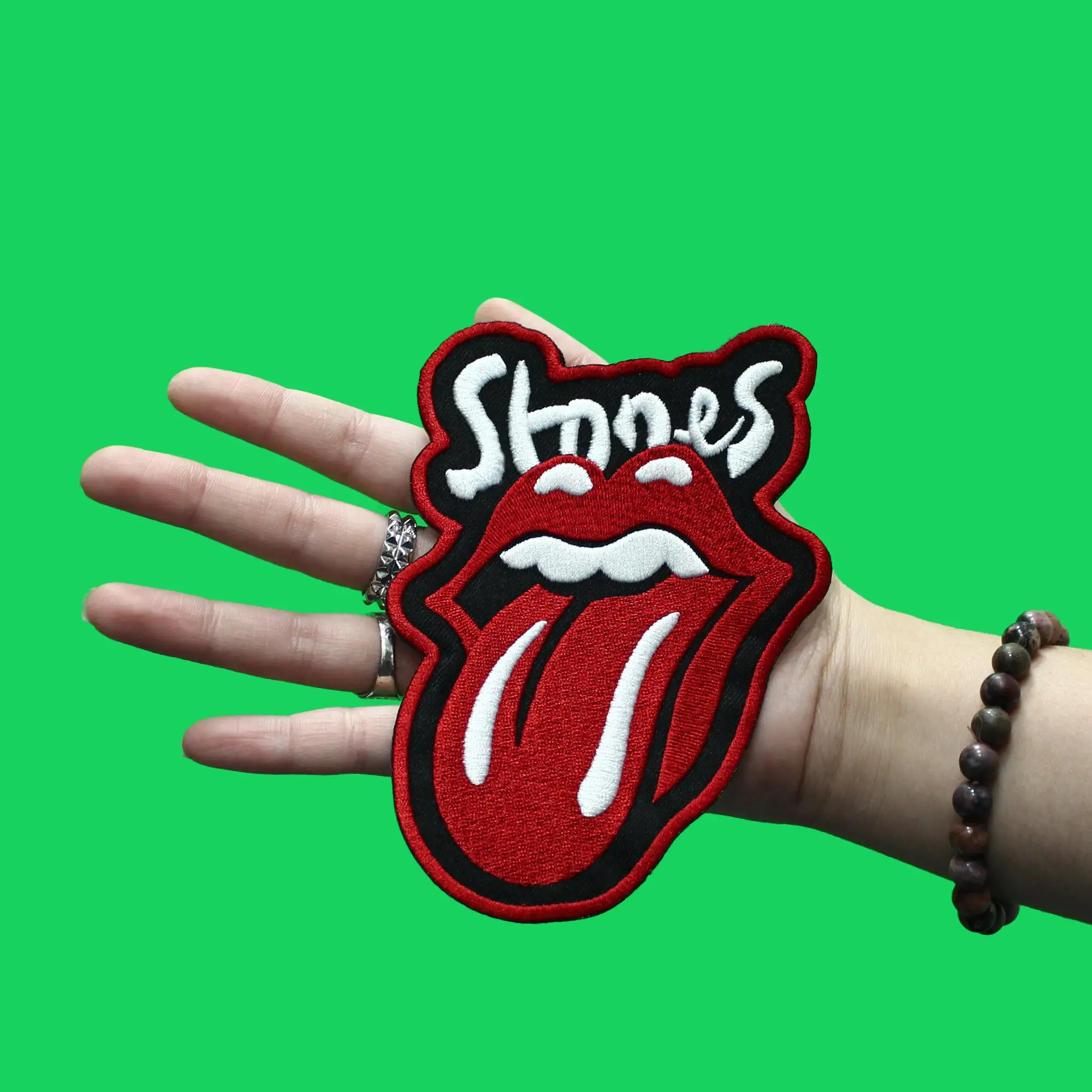 Rolling 'Stones' Classic Patch Tongue Mick Jagger Embroidered Iron On - Image 2