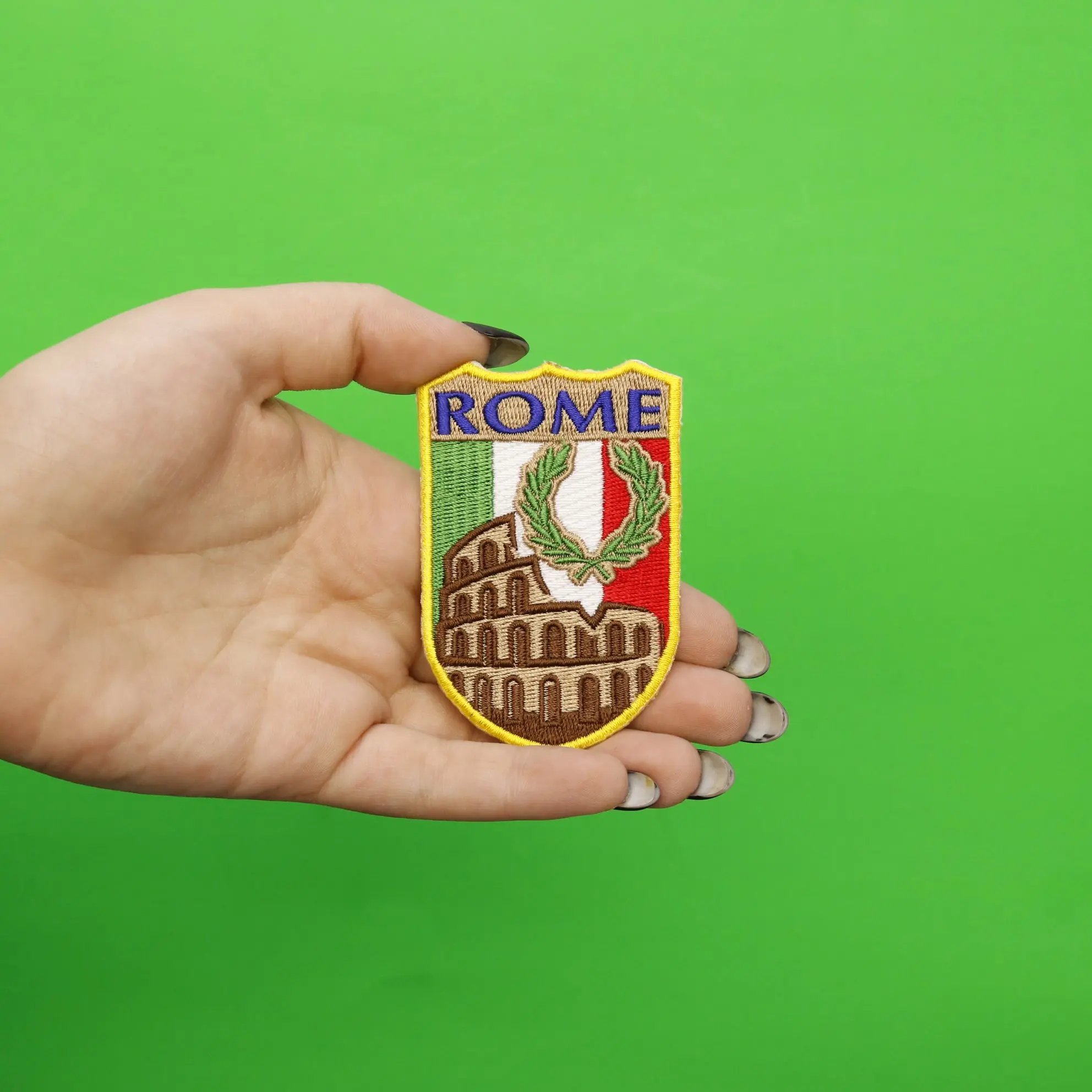Rome Italy Shield Embroidered Iron On Patch - Image 2