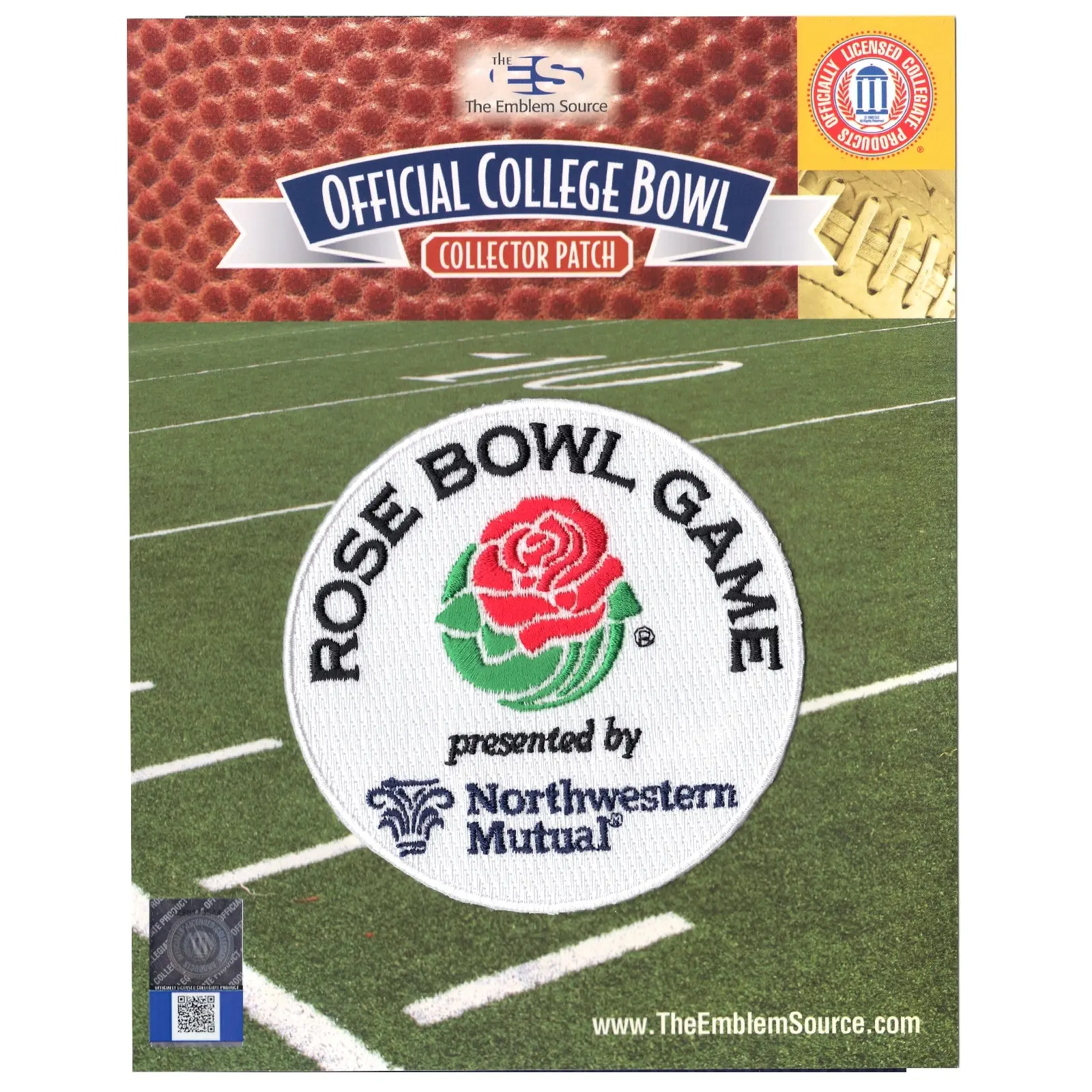 Rose Bowl Game Jersey Patch Presented By Northwestern Mutual Wisconsin Oregon (2020)