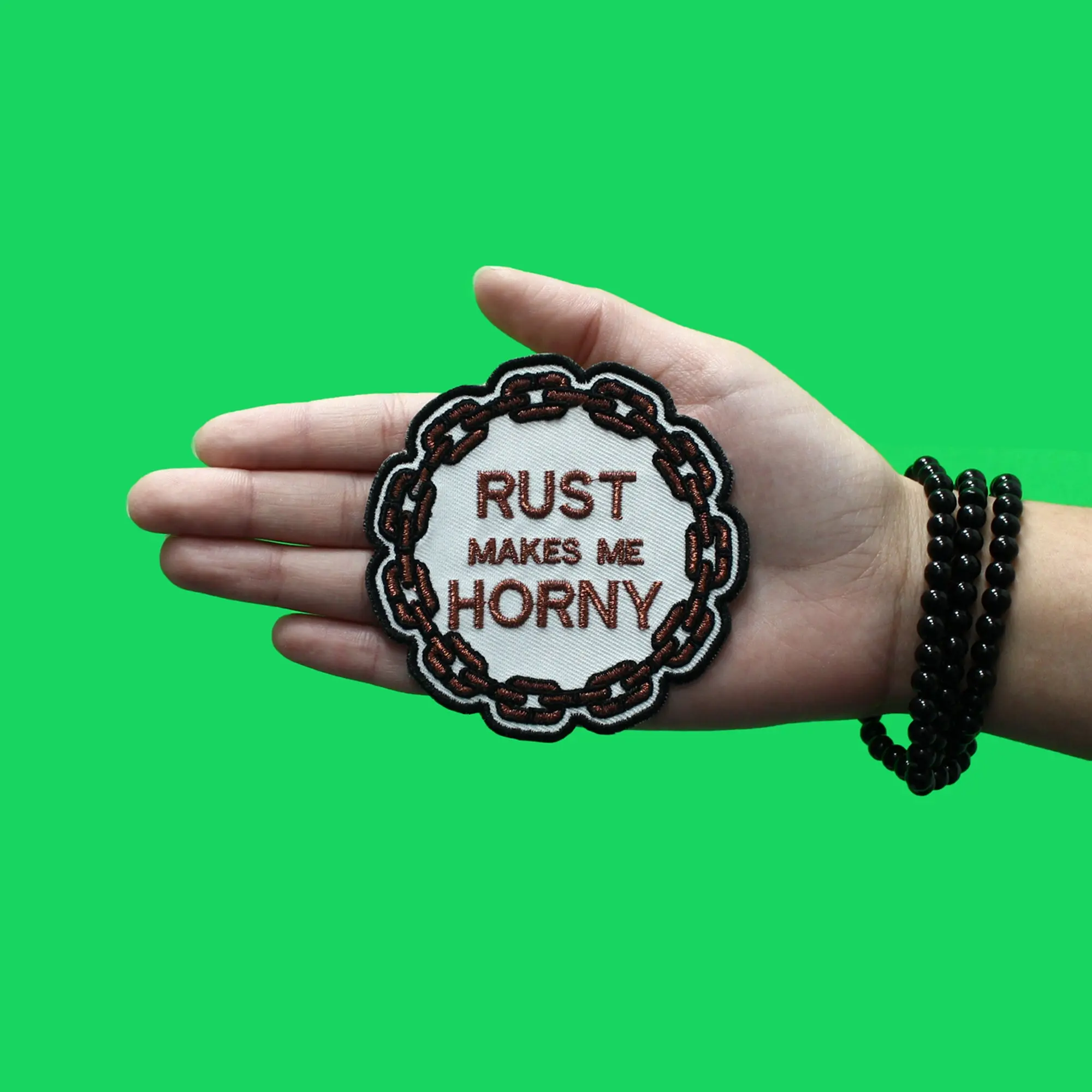 Rust Makes Me Horny Patch Funny Mechanic Gearhead Embroidered Iron On - Image 2