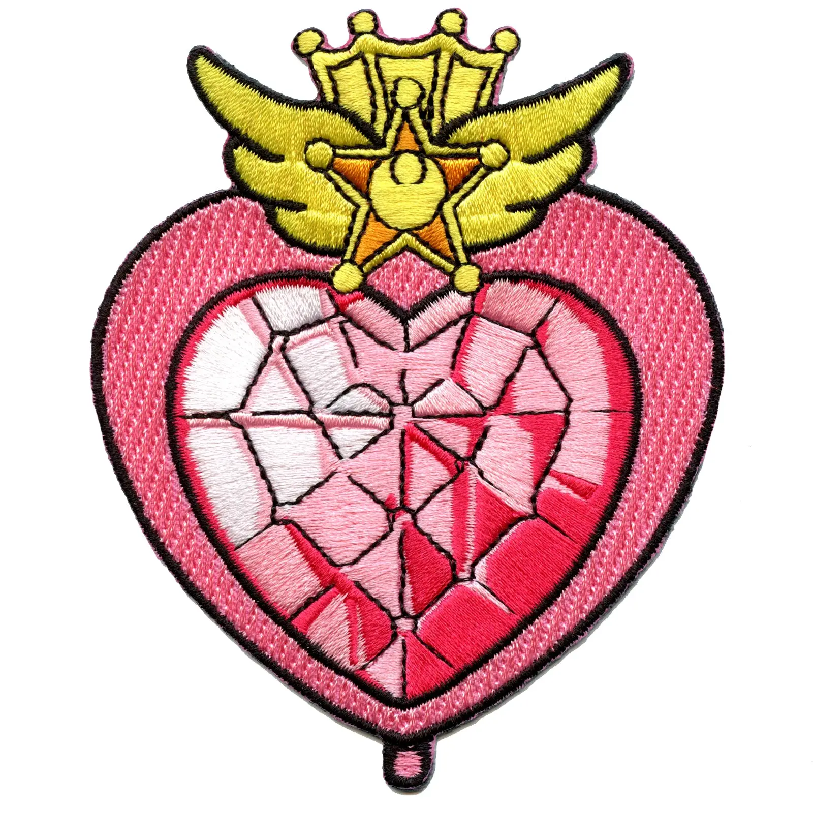 Sailor Moon Anime Chibi Moon Compact Heart Embroidered Iron On Patch