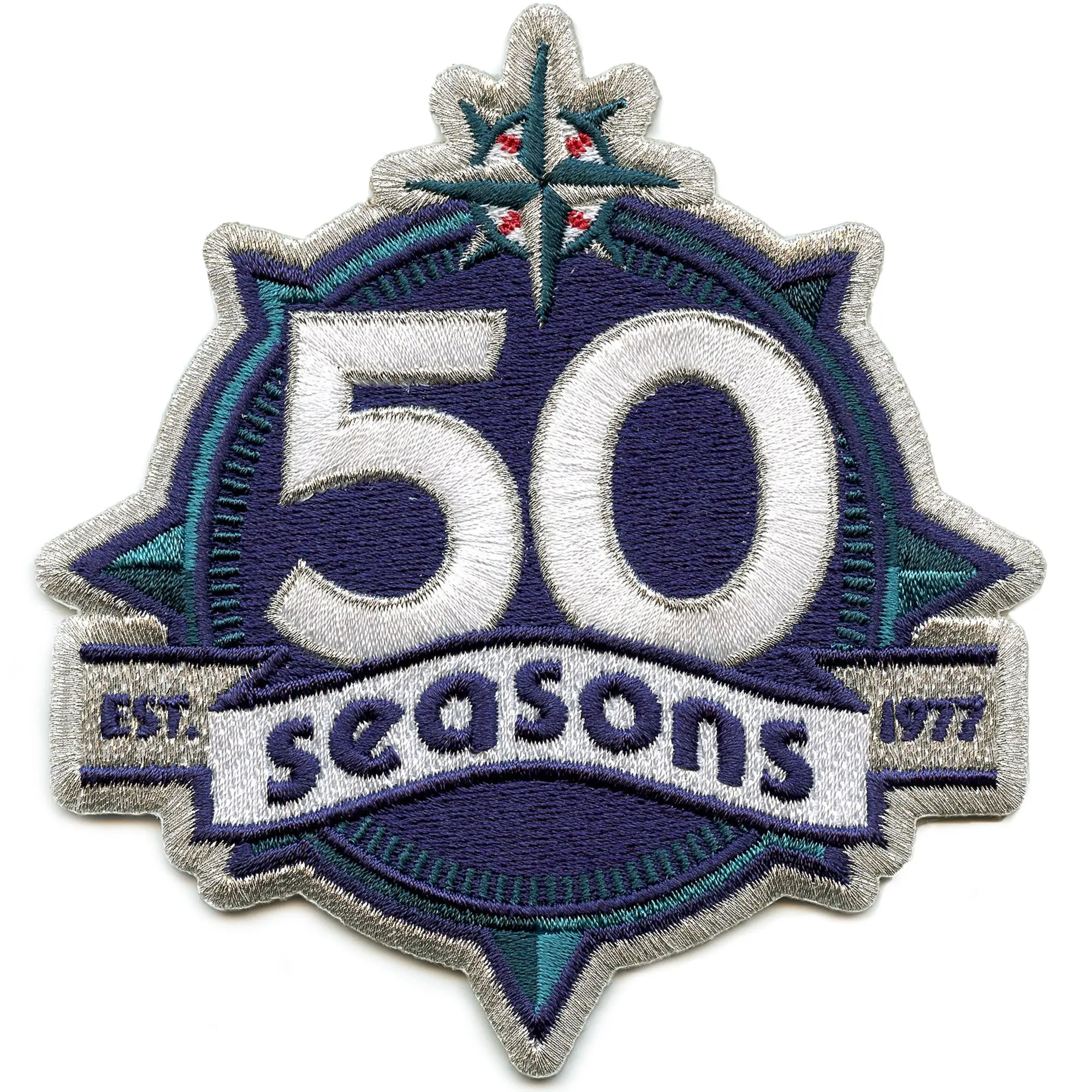 Seattle Mariners 50th Anniversary MLB Season Jersey Sleeve Embroidered Patch 2026 - Image 2