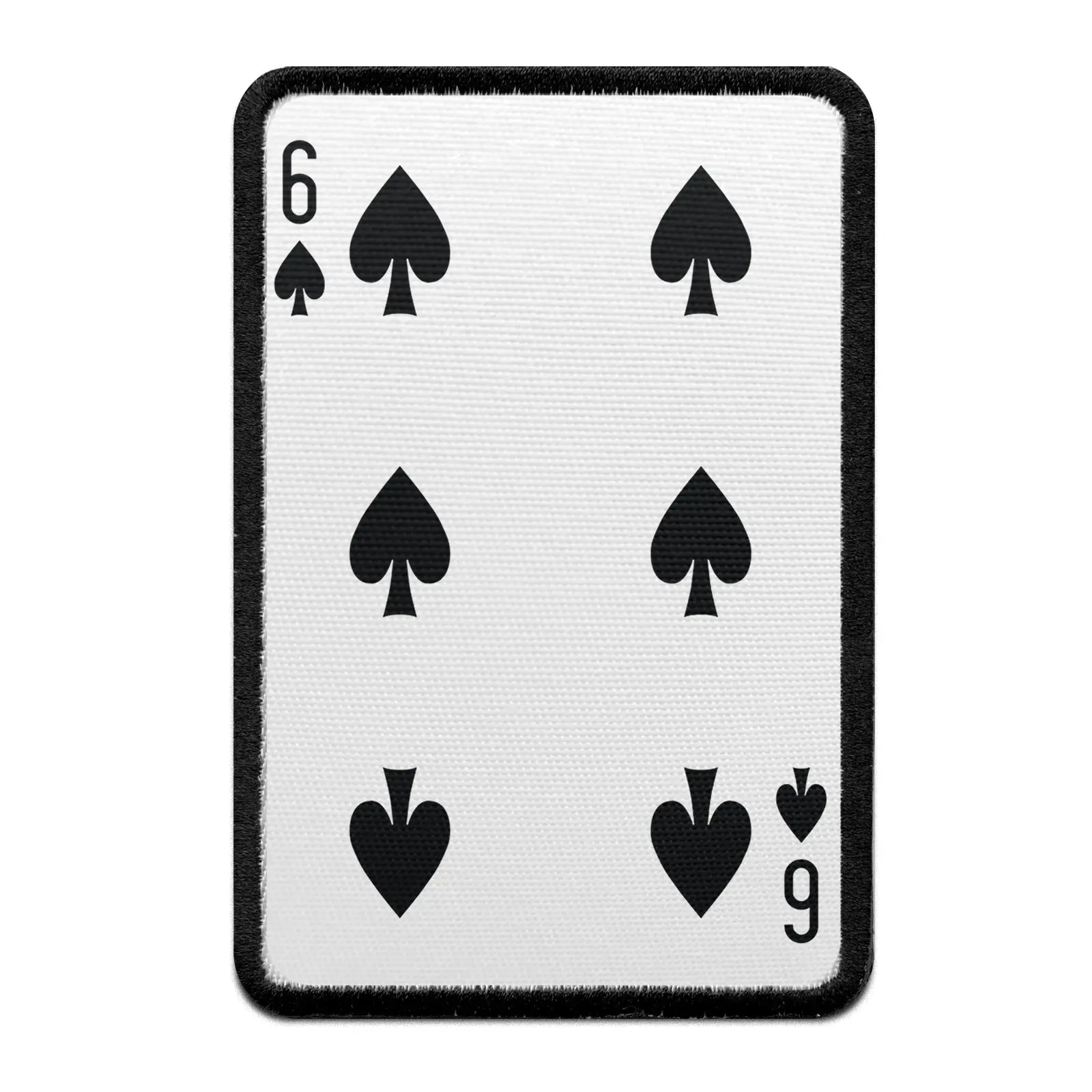 Six Of Spades Card FotoPatch Game Deck Embroidered Iron On