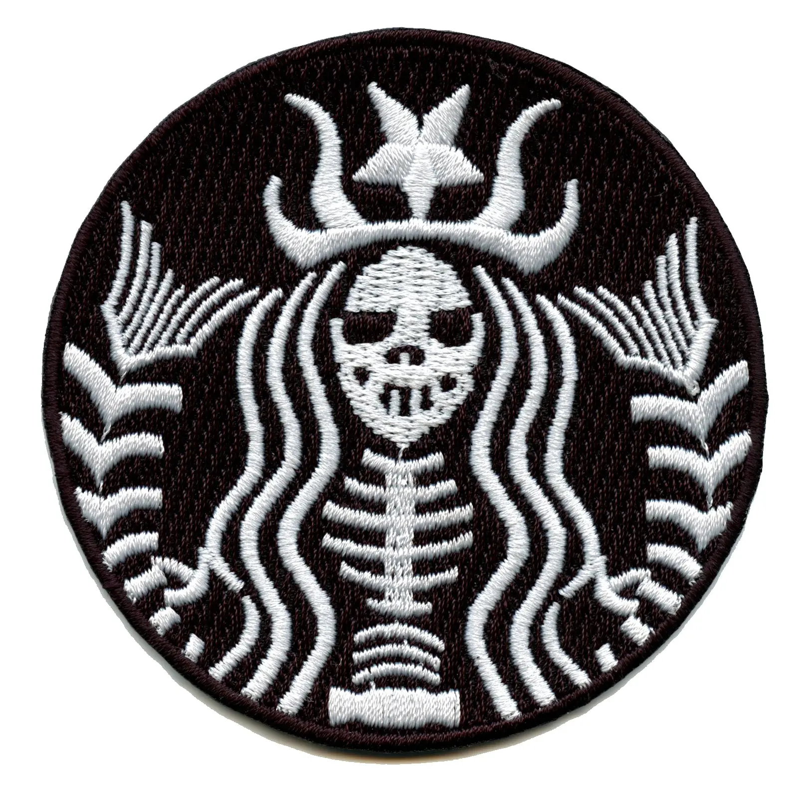 Deadbucks Skeleton Mermaid Embroidered Iron On Patch