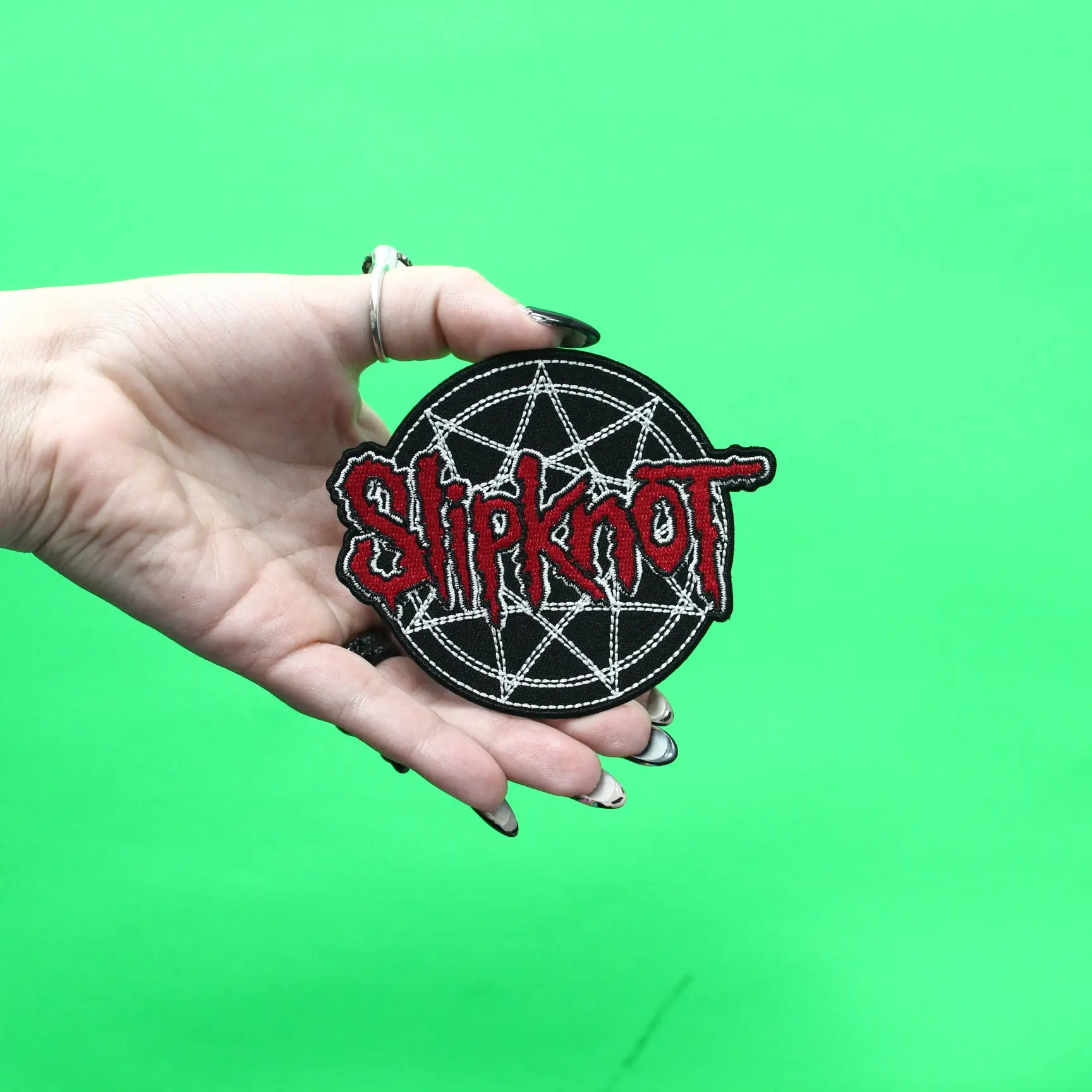 Slipknot Nonogram Logo Patch Mask American Metal Embroidered Iron On - Image 2