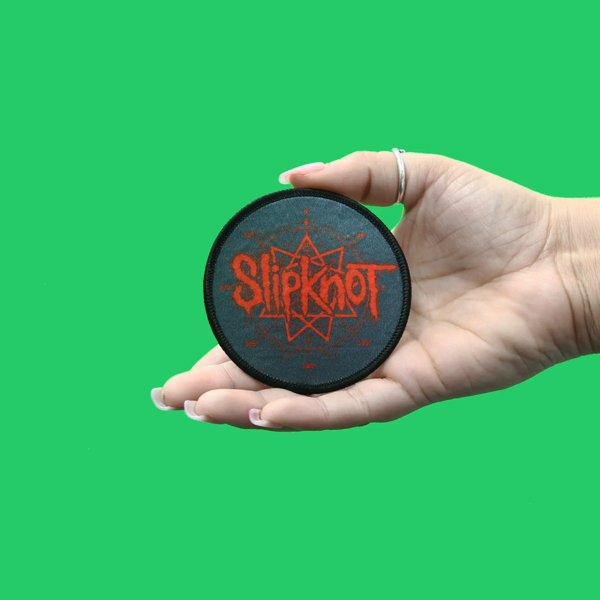 Slipknot Nonogram Small Round Patch Mask American Metal Sublimated Iron On - Image 2