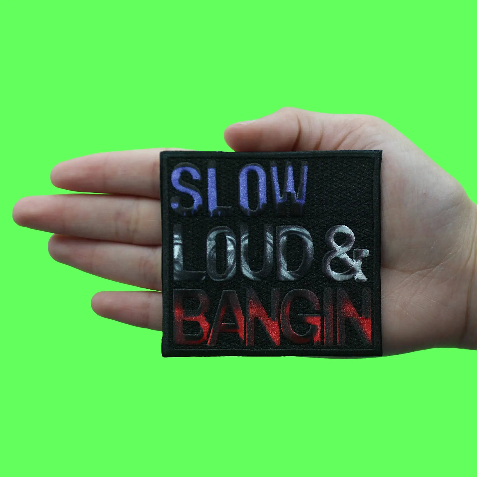 Slow Loud & Bangin Patch Houston Rap Artist Music Embroidered Iron On - Image 2