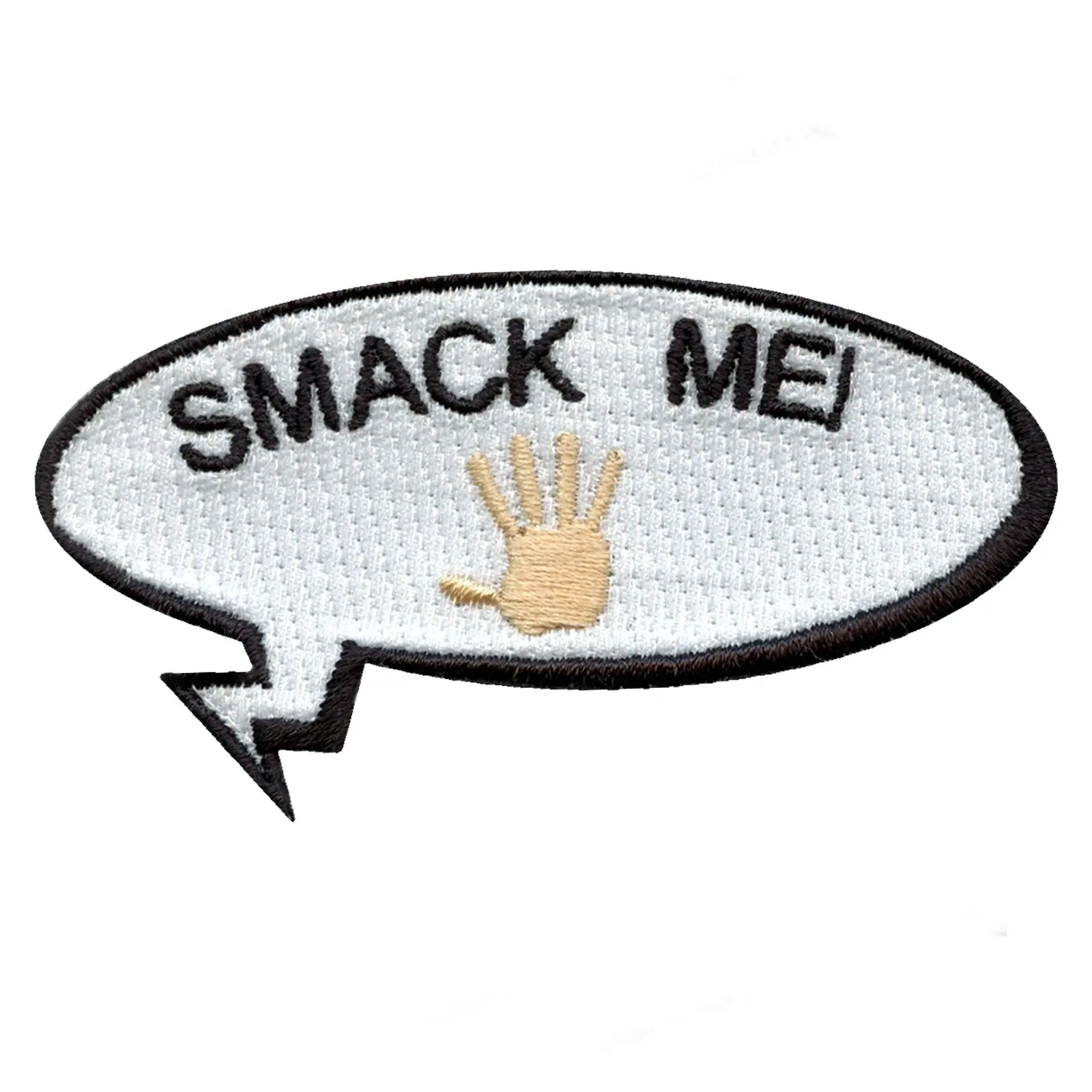 Smack Me Word Bubble Embroidered Iron On Patch