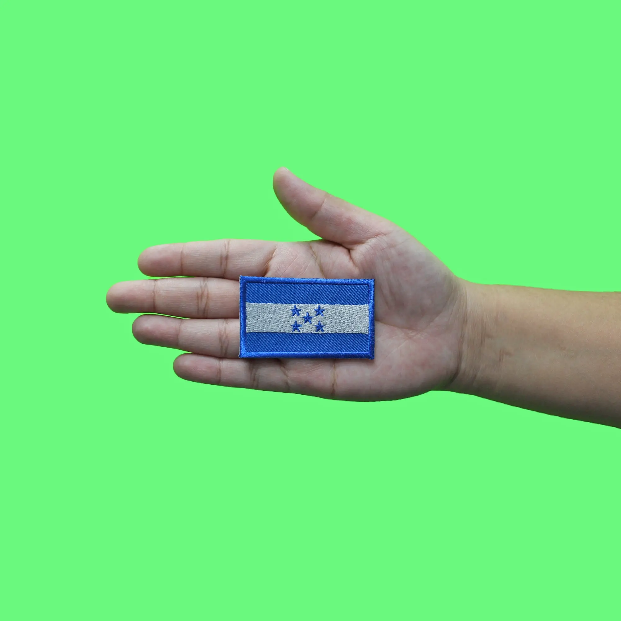 Small Honduras Flag Patch Hispanic Central America Catracho Embroidered Iron on - Image 2