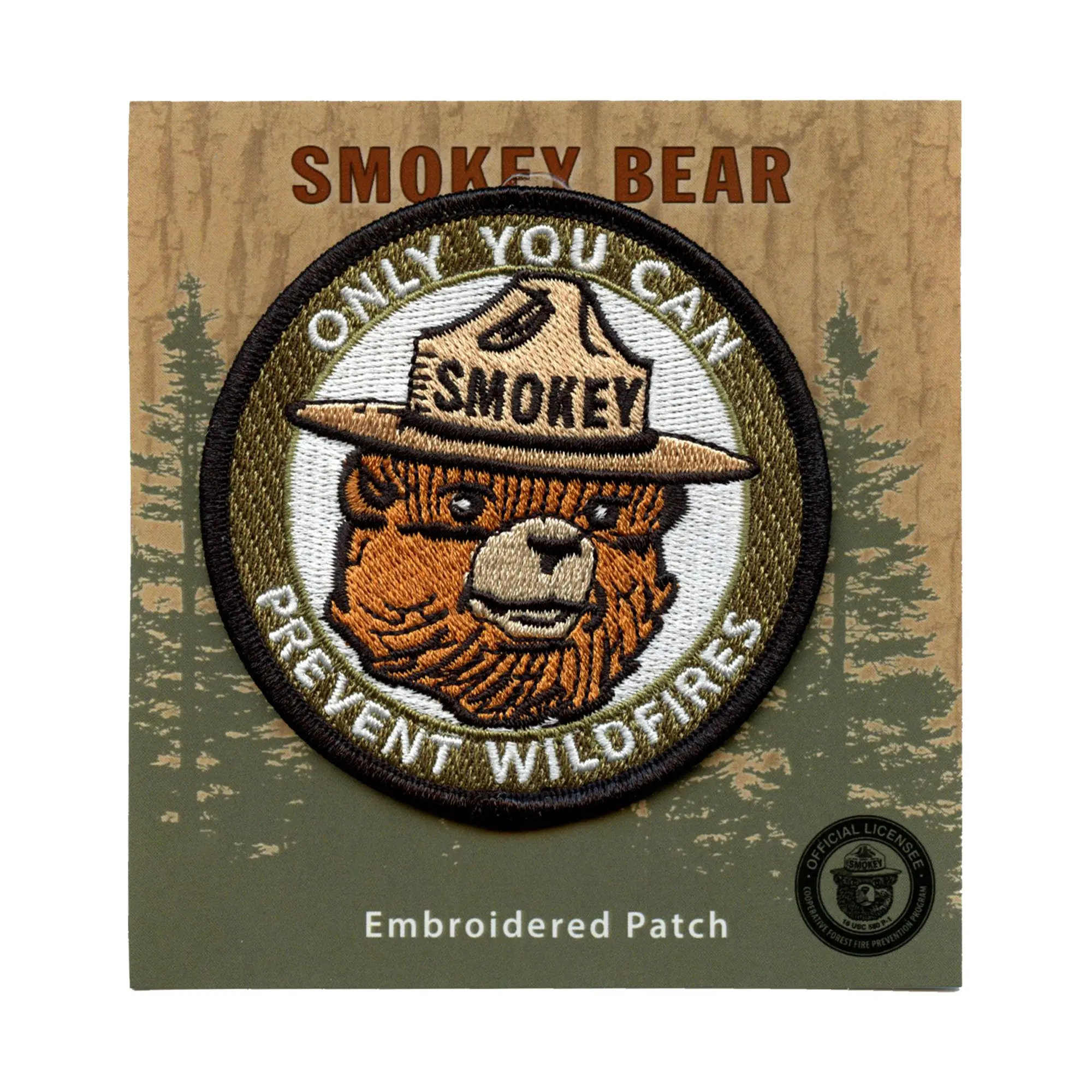 Smokey Bear Only You Can Patch Prevent Wildfire Preservation Embroidered Iron On - Image 2
