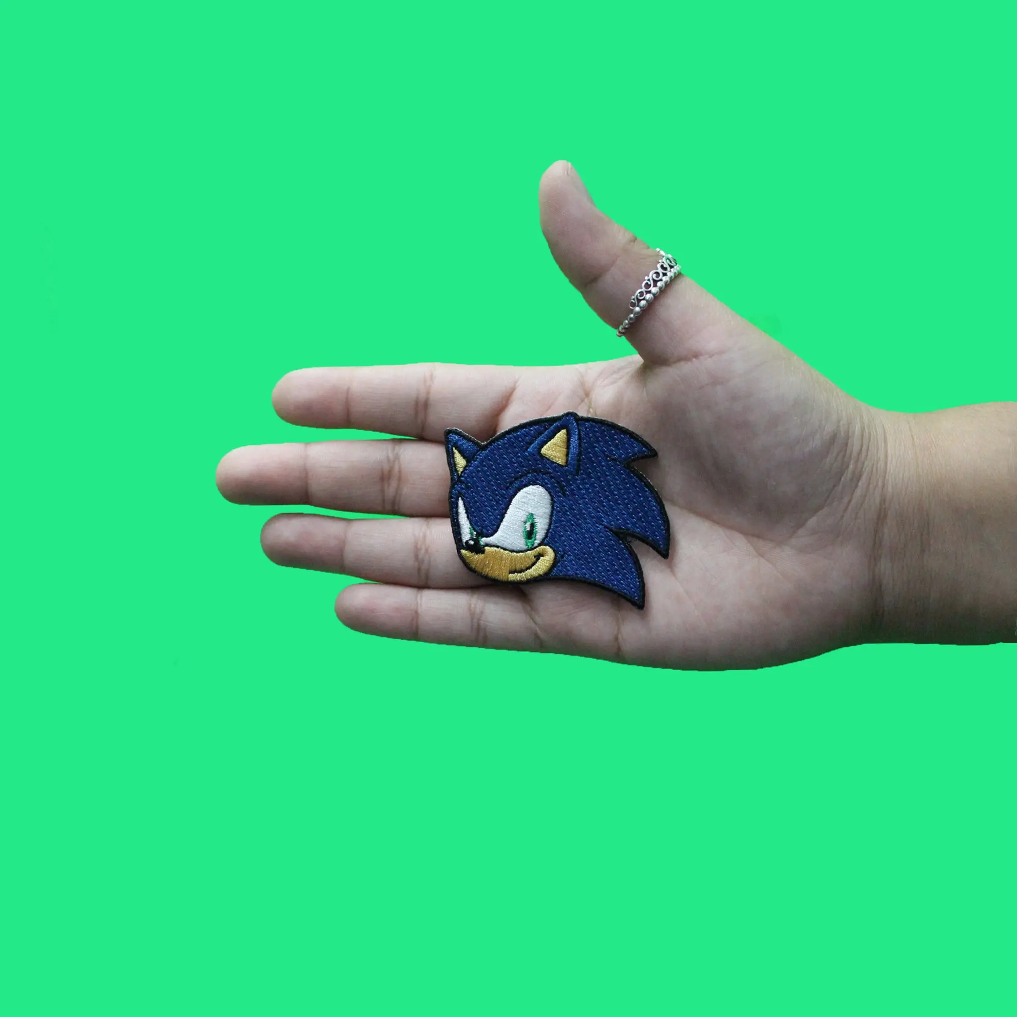 Sonic The Hedgehog Face Patch Sega Body Embroidered Iron On - Image 2