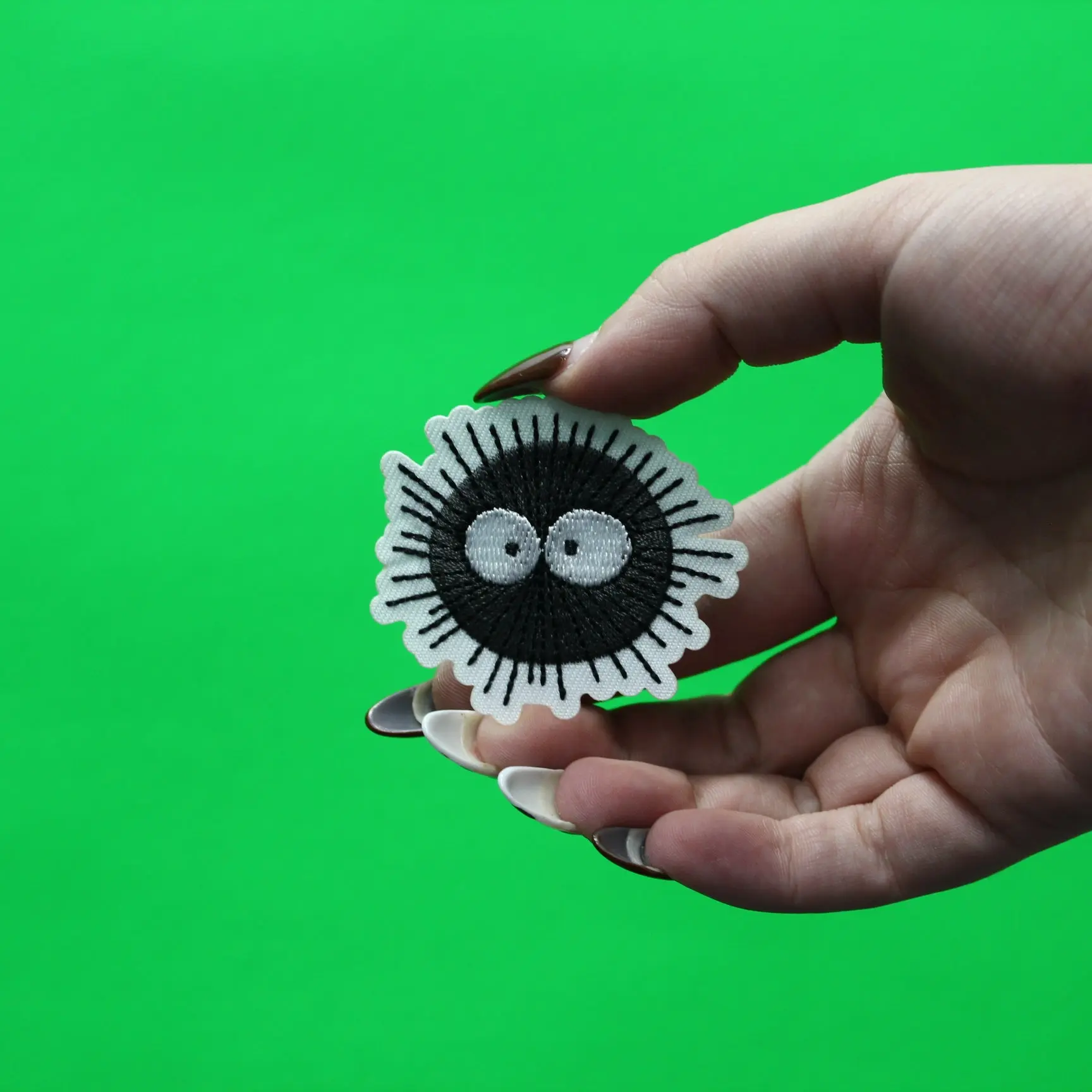 Anime Soot Mite Patch Spiky Creature Embroidered Iron On - Image 2