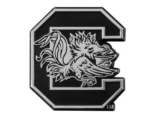 South Carolina Gamecocks Premium Solid Metal Chrome Plated Car Auto Emblem