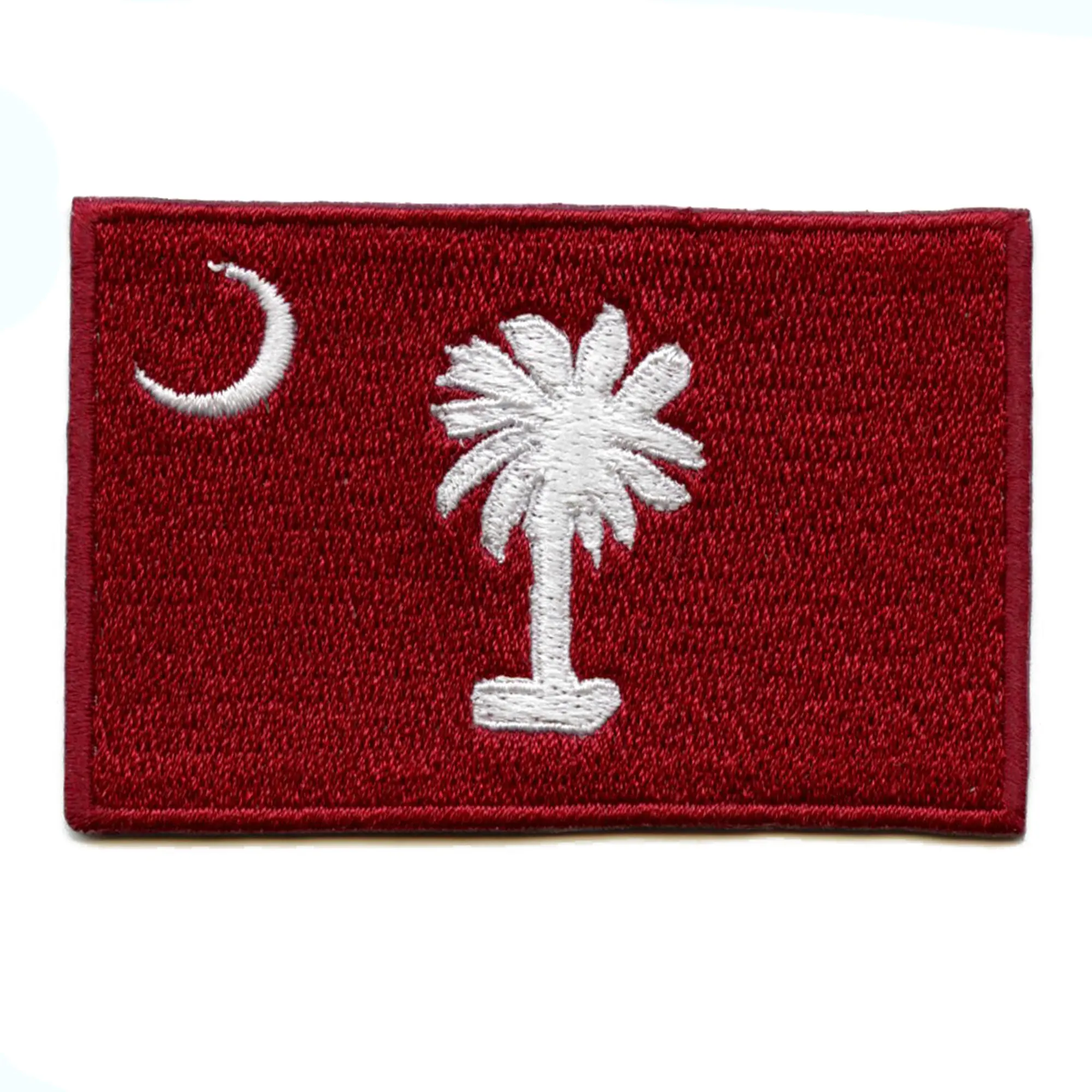 South Carolina Garnet Maroon Flag Patch State Team Sports Embroidered Iron On