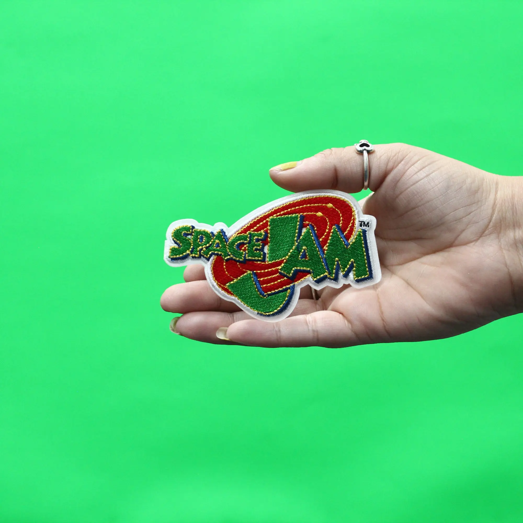 Space Jam Logo Patch Looney Tunes Basketball Embroidered Iron On - Image 2