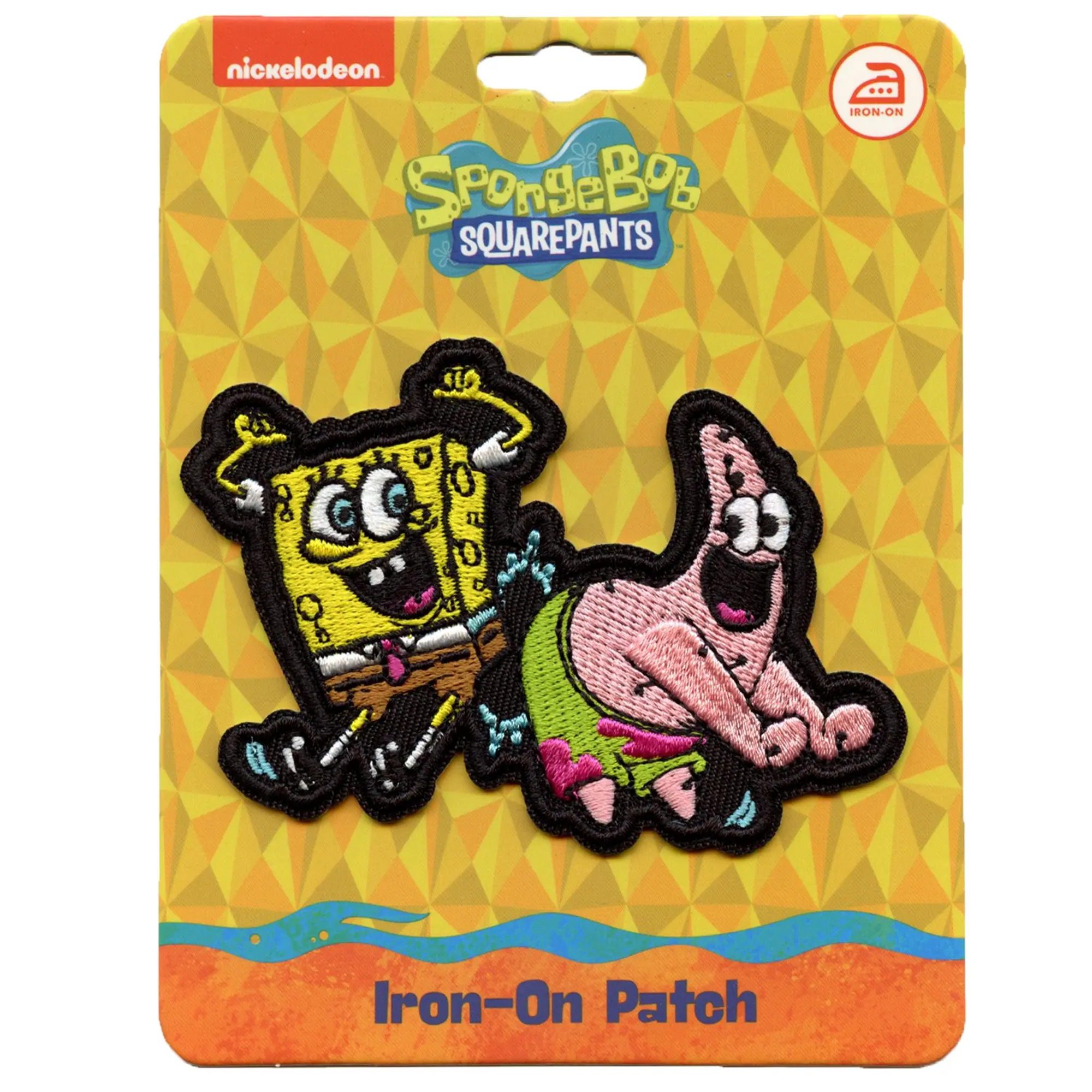 Spongebob Squarepants & Patrick Leapfrog Patch Funny Kids Television Embroidered Iron On - Image 2