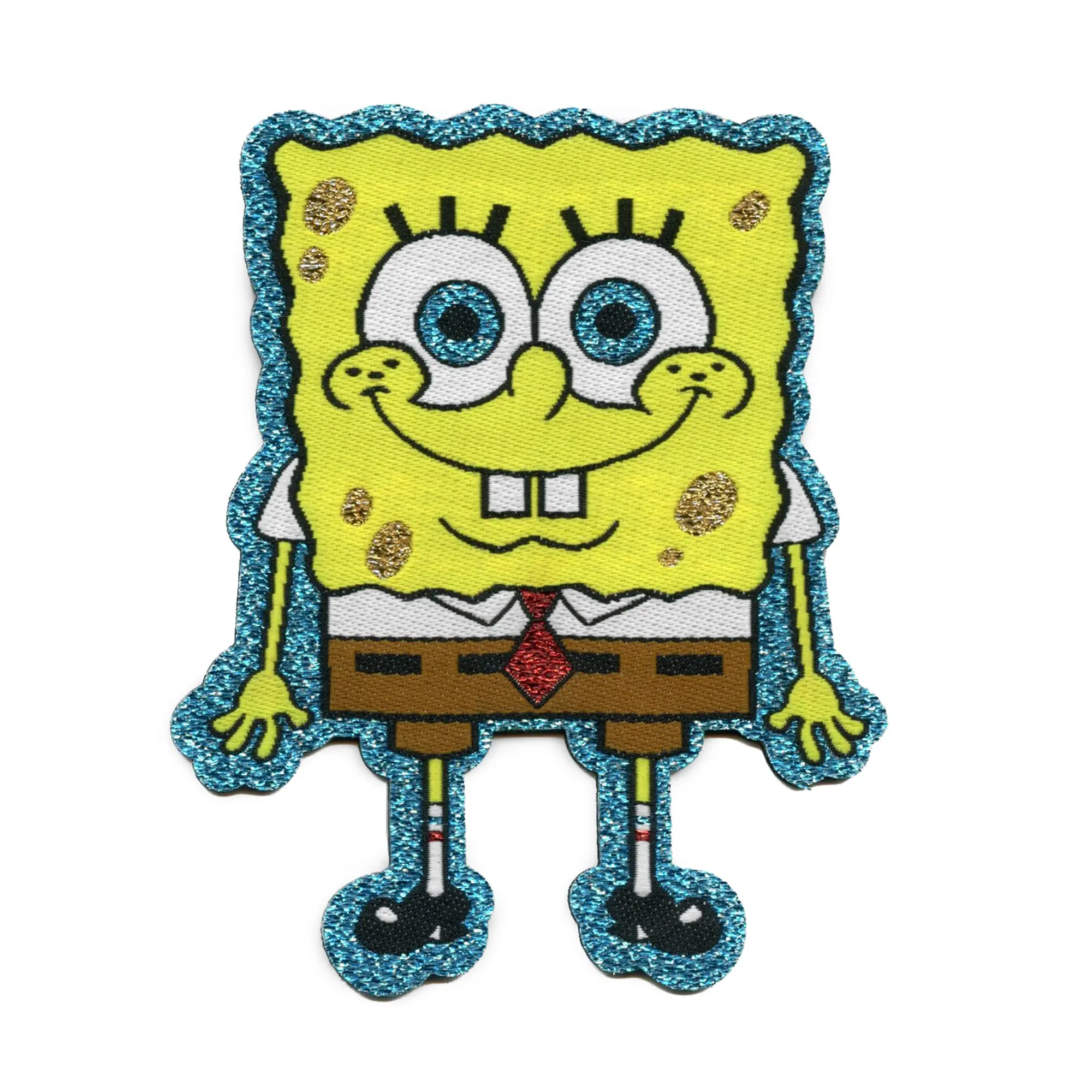 Spongebob Squarepants Smiling Patch Funny Kids Television Woven Iron On - Image 2