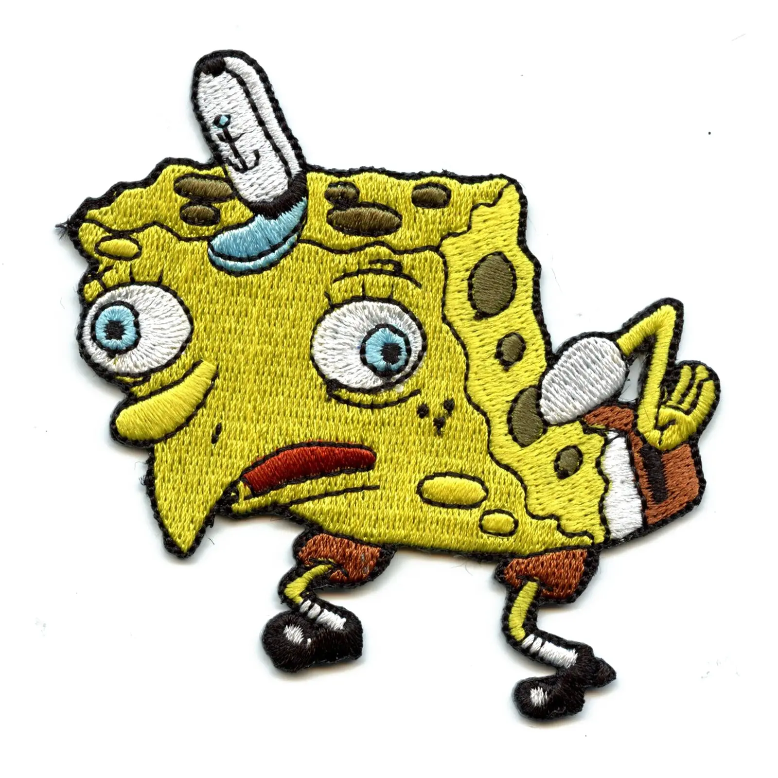 SpongeBob SquarePants Sponge Mock Embroidered Iron On Patch