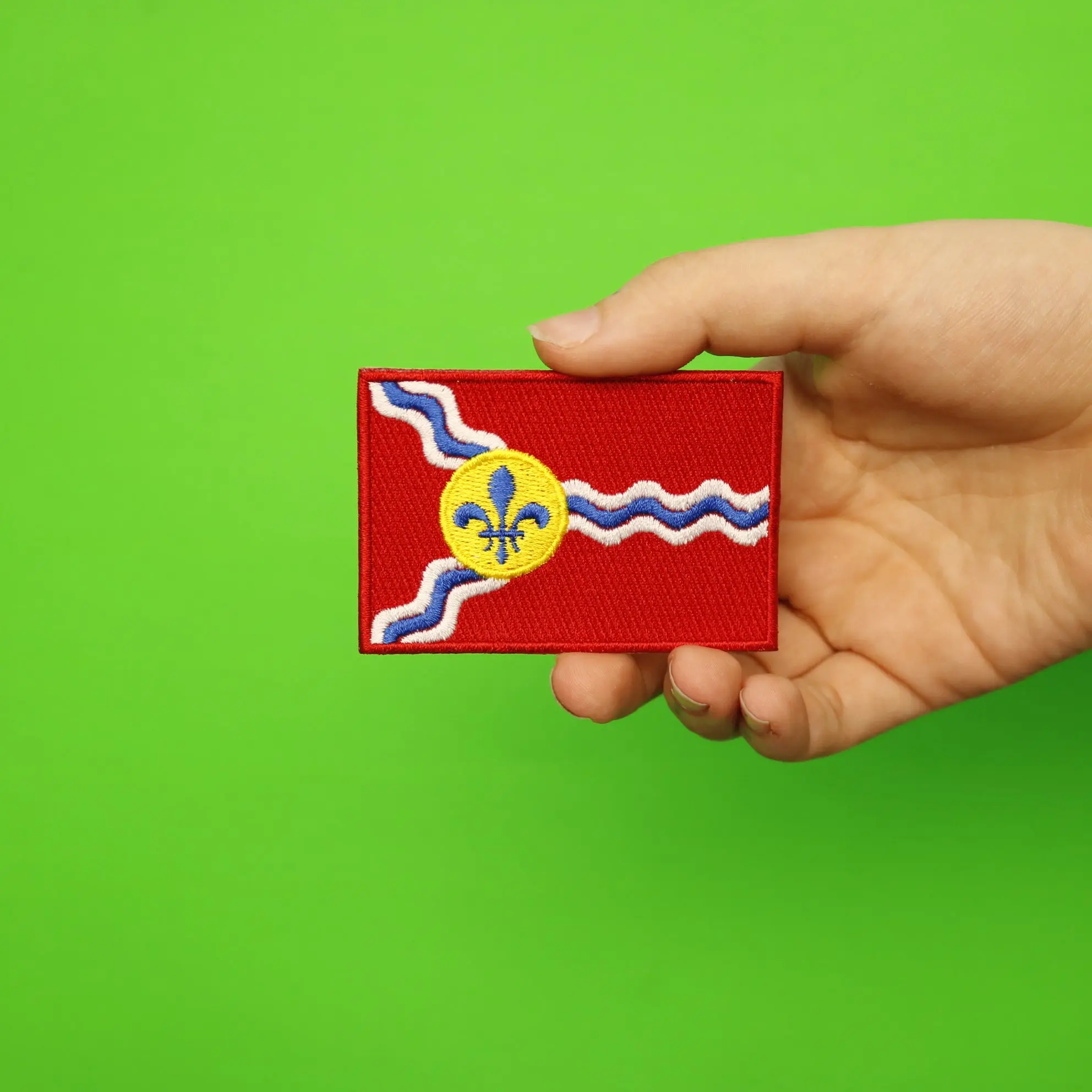 City Of St. Louis Flag Embroidered Iron On Patch - Image 2